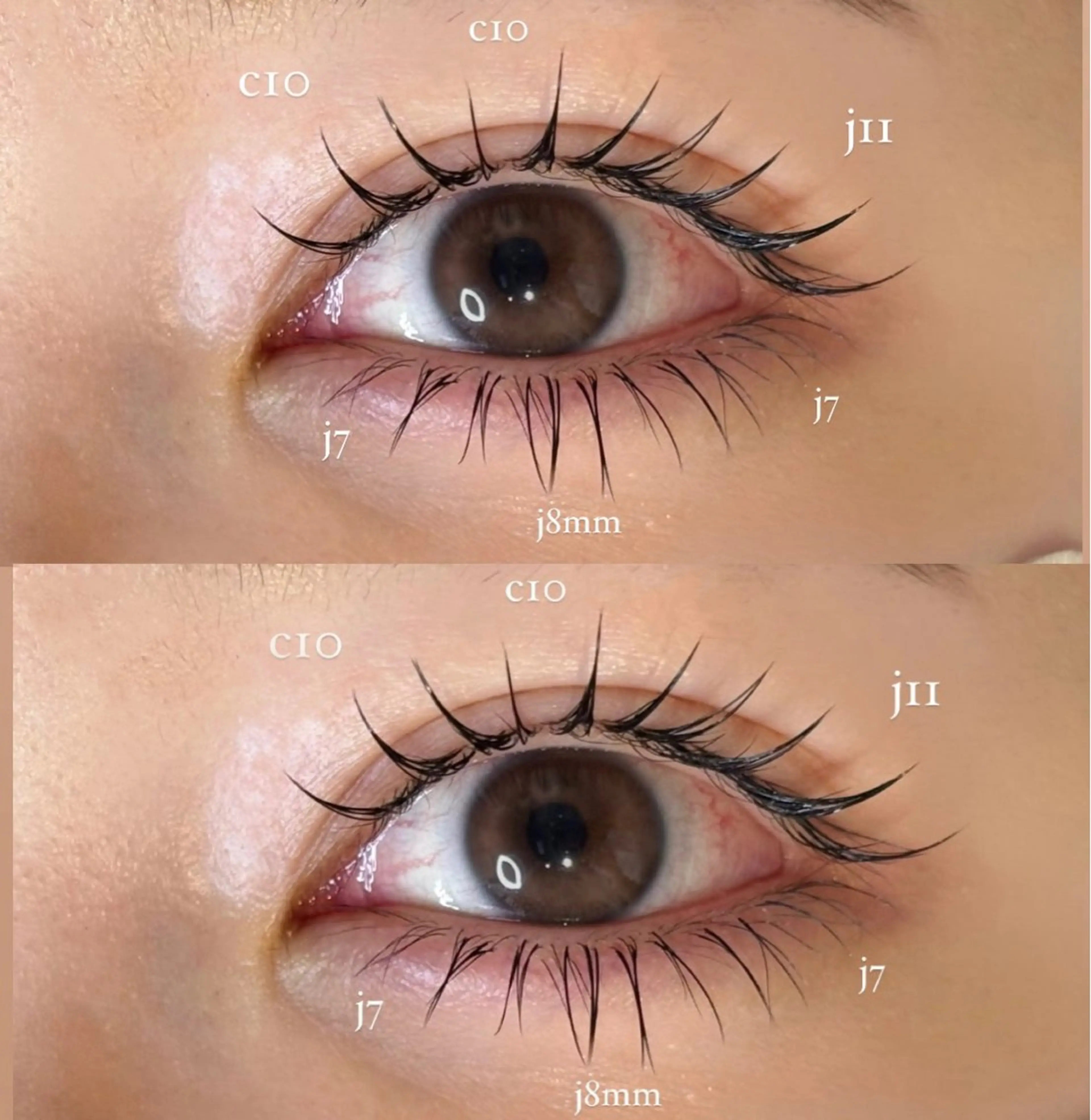 マツエク・マツパ フラットラッシュ まつげパーマ 下まつげエクステ 一重×まつ毛パーマ NORA senaのマツエク・マツパデザイン