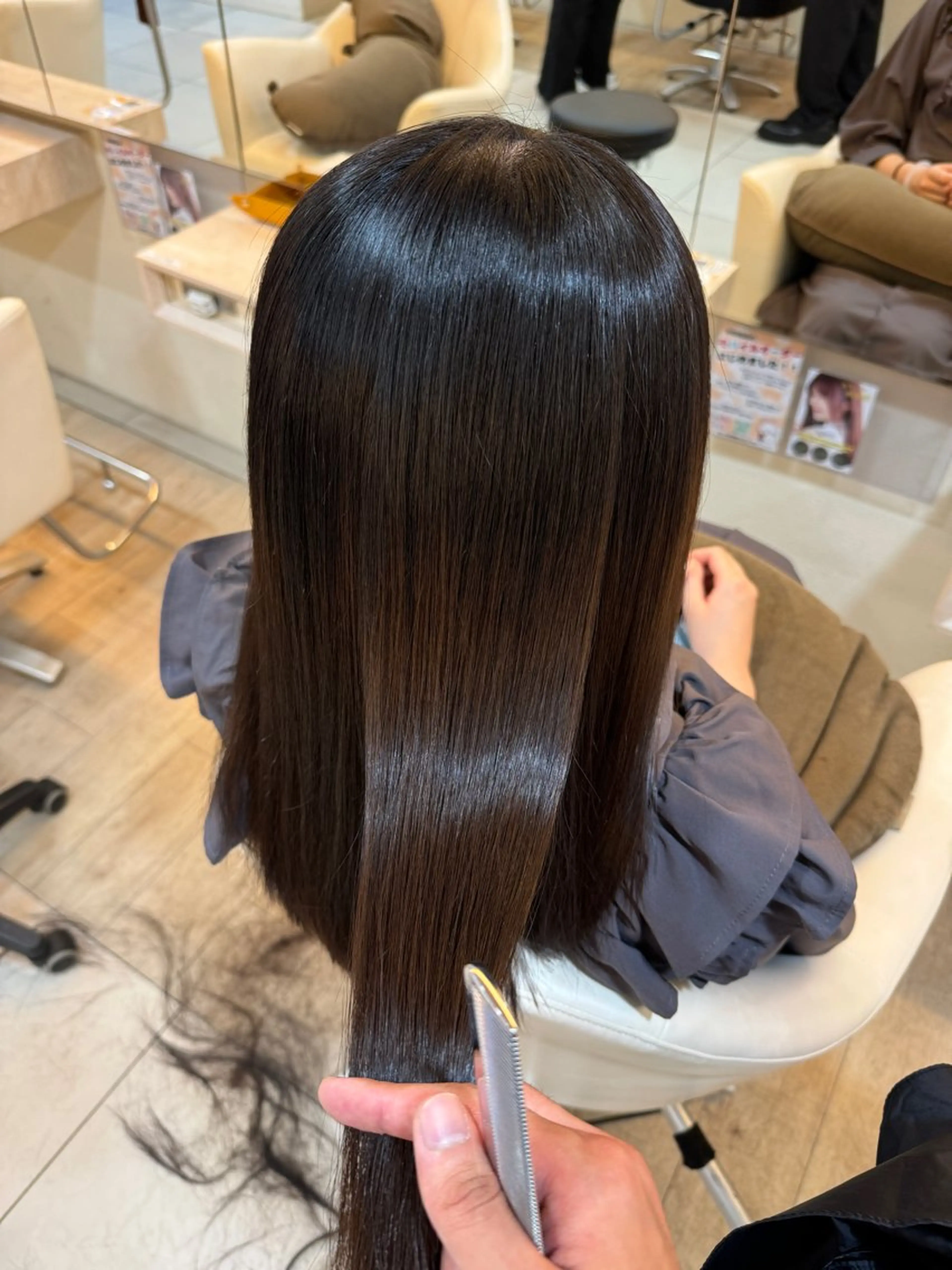 ロング カット 縮毛矯正 トリートメント 💎髪質改善💎艶髪 💎ブリーチ💎津村のヘアスタイル