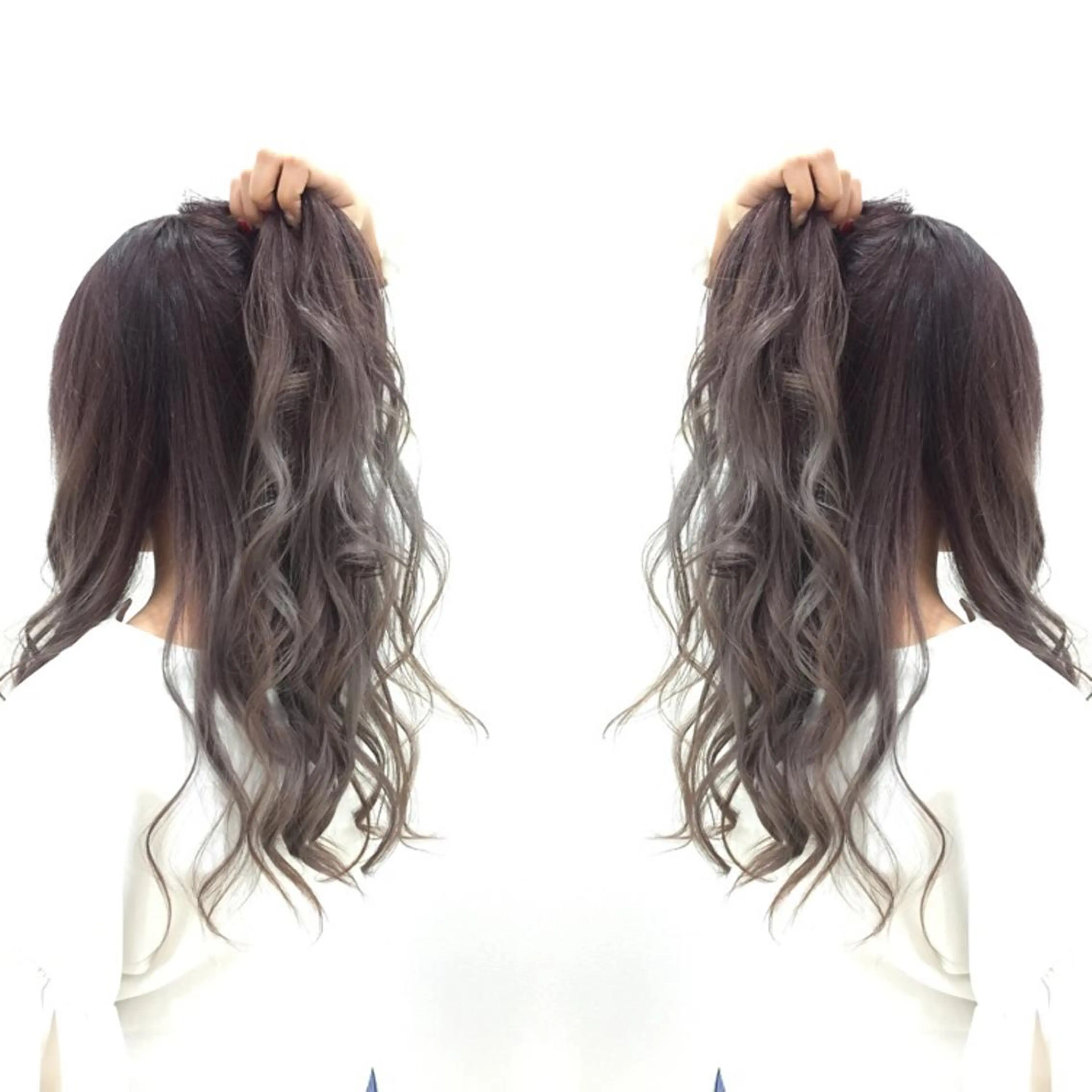 セミロング カラー パープルカラー 髪質改善特化サロン ICONIQ天神店のヘアスタイル