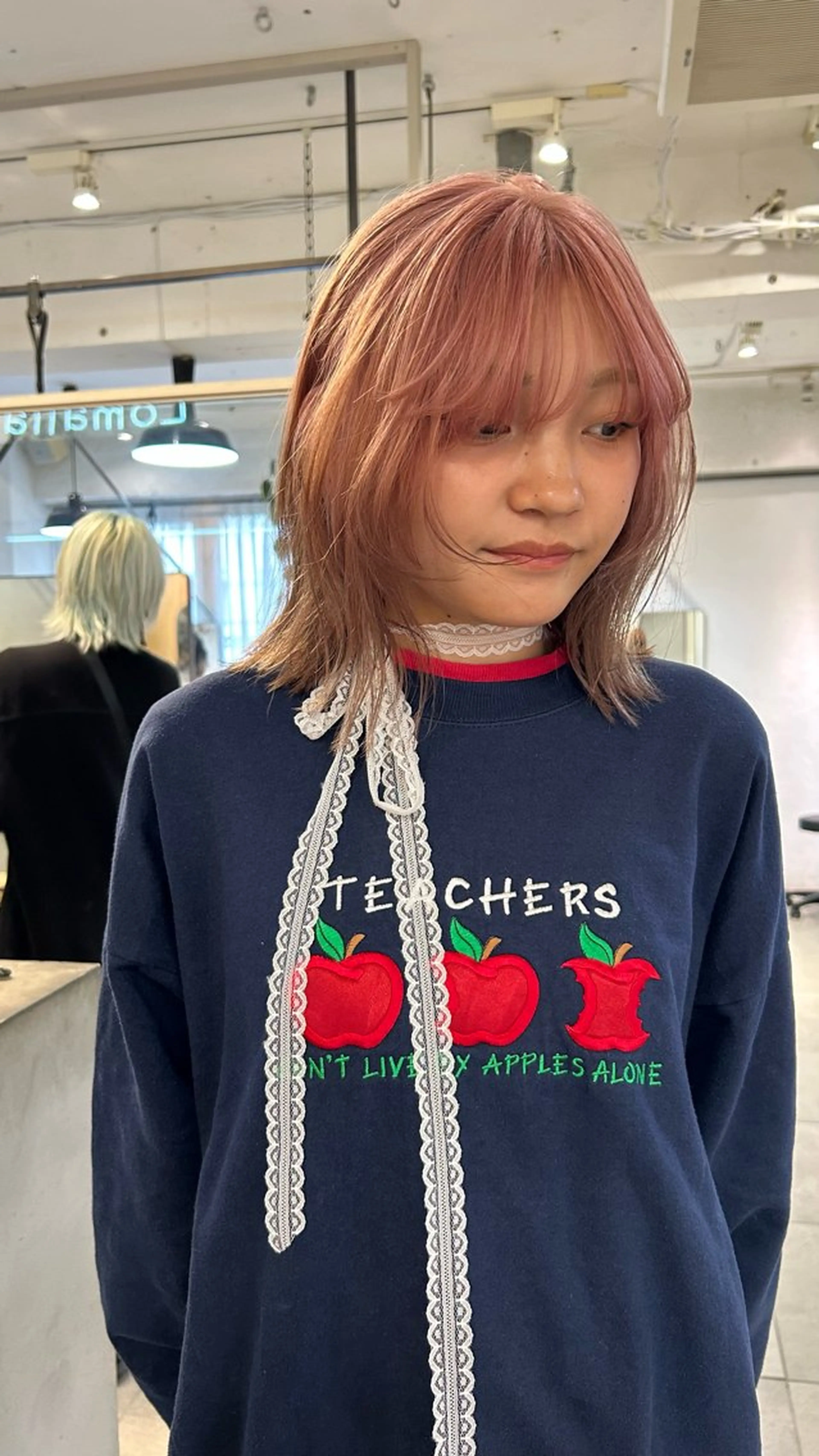 ミディアム カラー ヘアカラー トリートメント じゅわっと暖色カラー 🍊Moemiのヘアスタイル