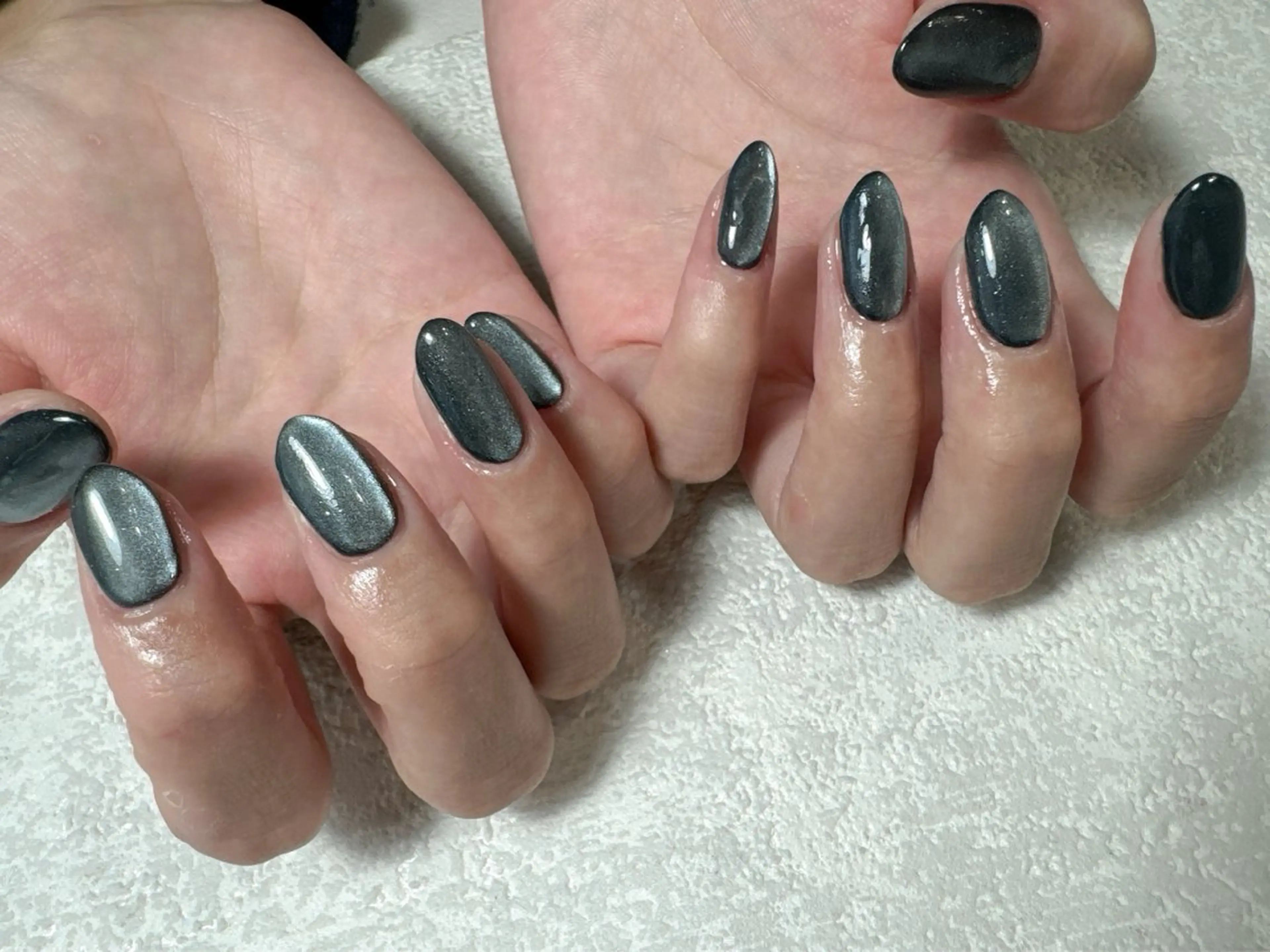 ネイル オーロラネイル フットネイル フレンチネイル ジェルネイル キラキラネイル kikinail 溝の口のネイルデザイン