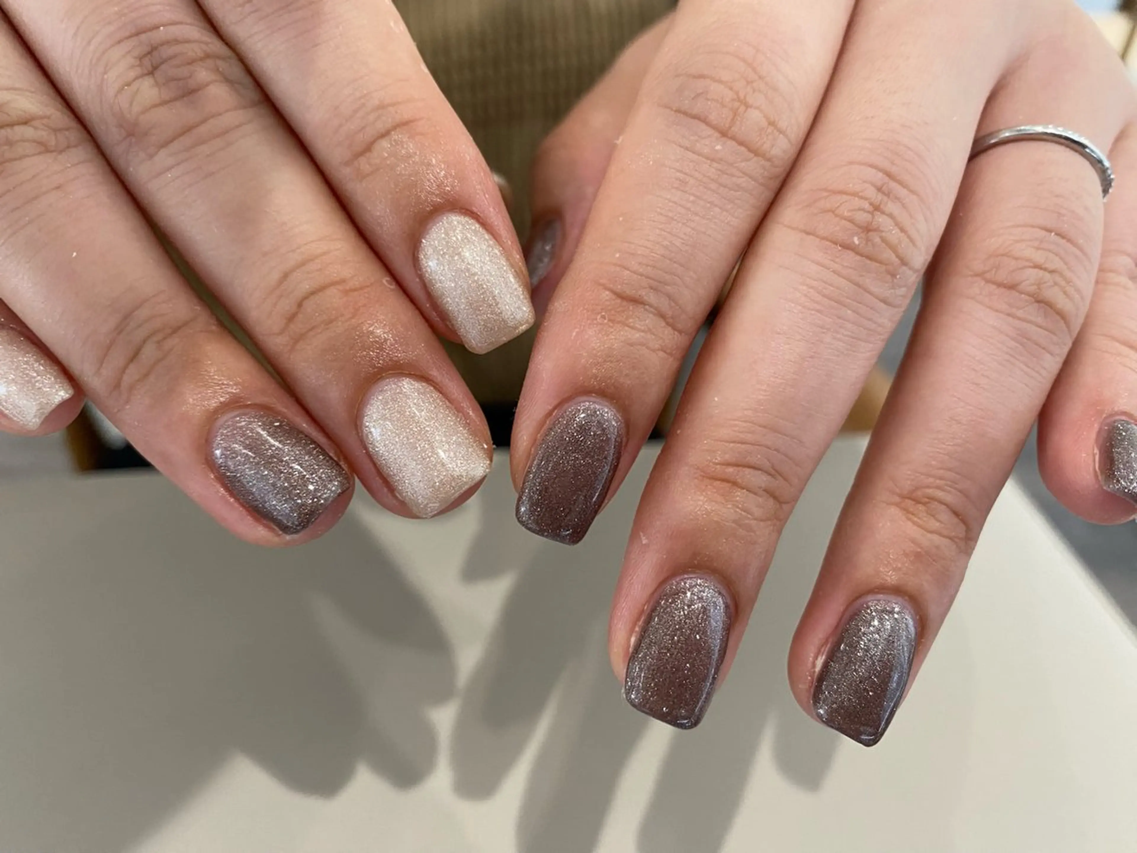 ネイル ラメ(グリッター) ワンカラーネイル Yarm As Etel　。のネイルデザイン