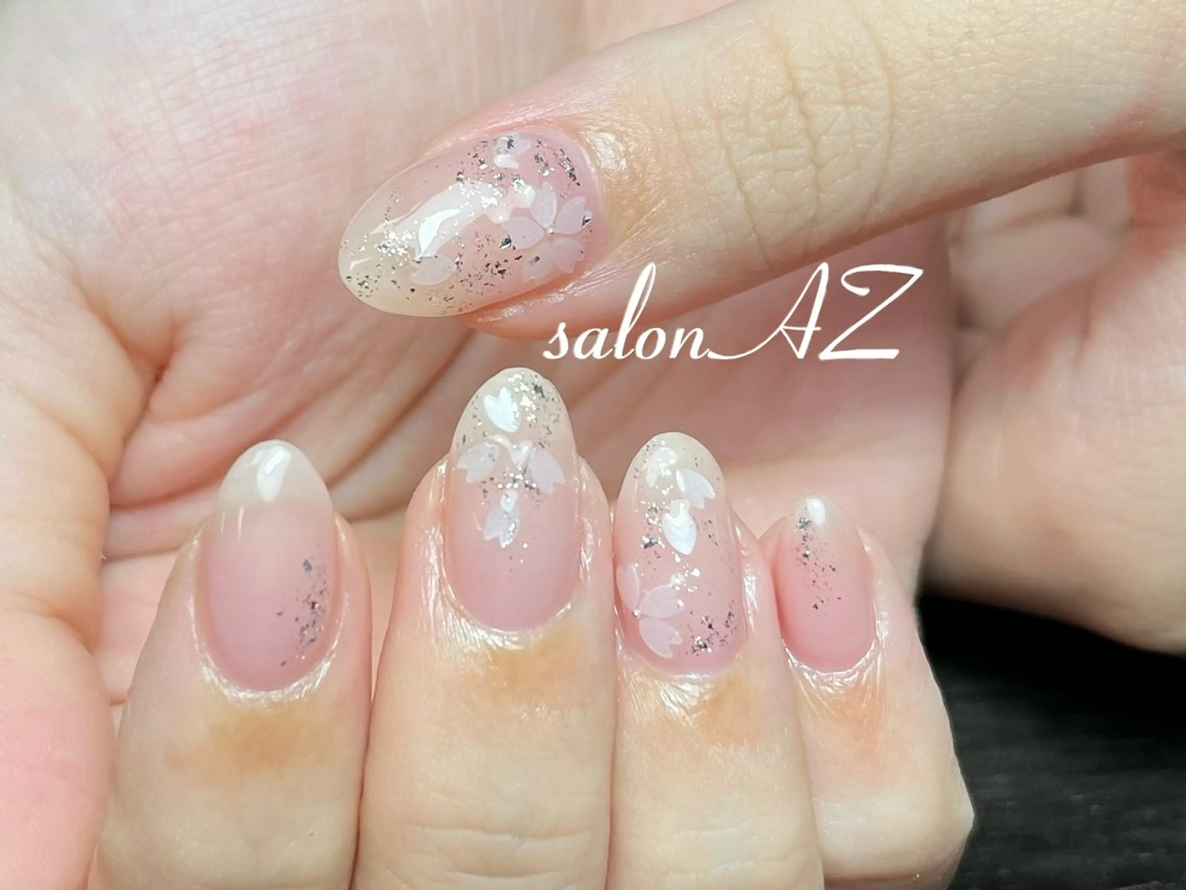 ネイル 長さ出し フットネイル フレンチネイル マグネットネイル ニュアンスネイル salon AZのネイルデザイン