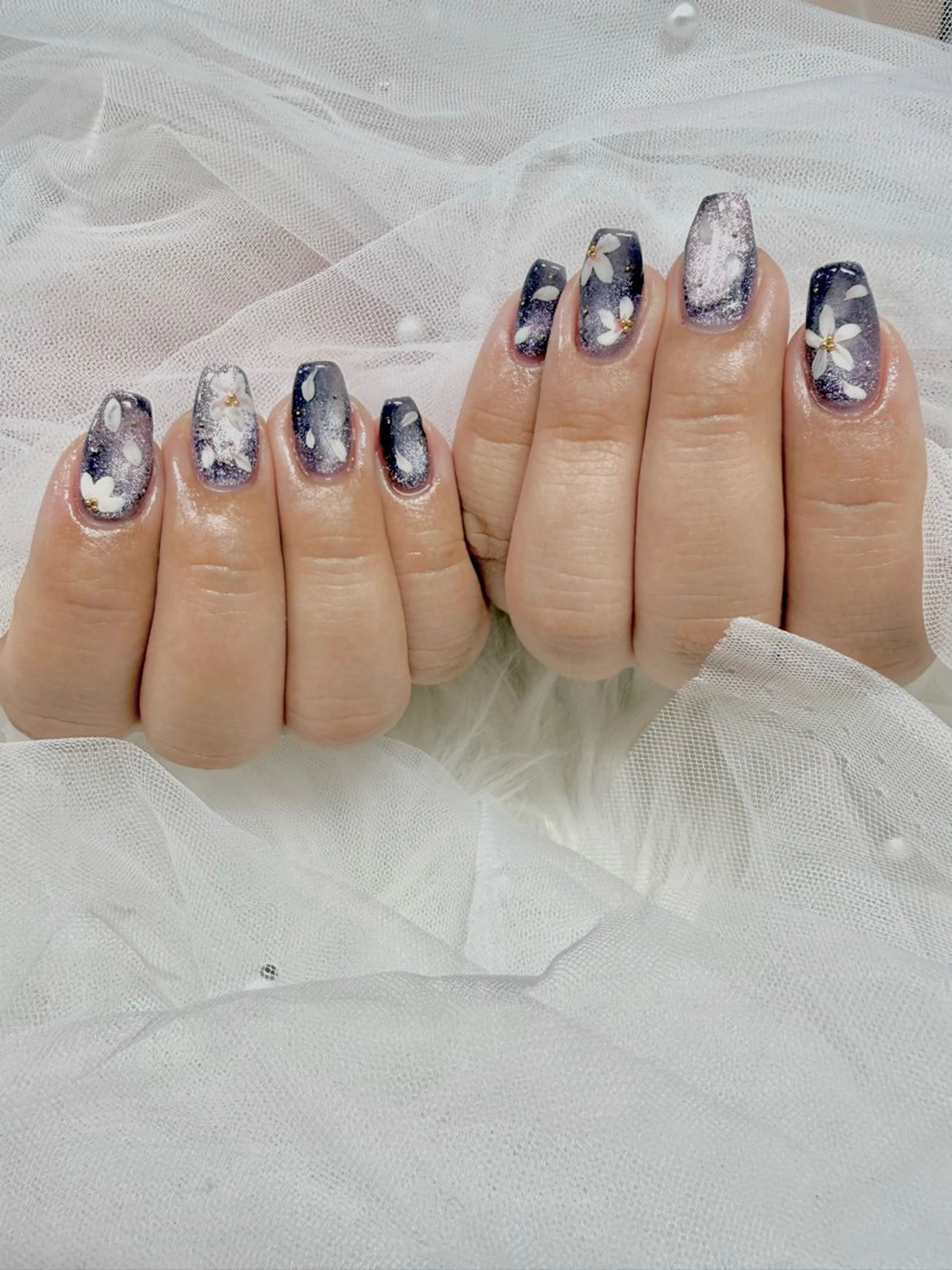 ネイル 桜ネイル 持ち込み 春ネイル ワンホンネイル ネイルサロンミスユー所属・miss you ♡ Miyuuのネイルデザイン