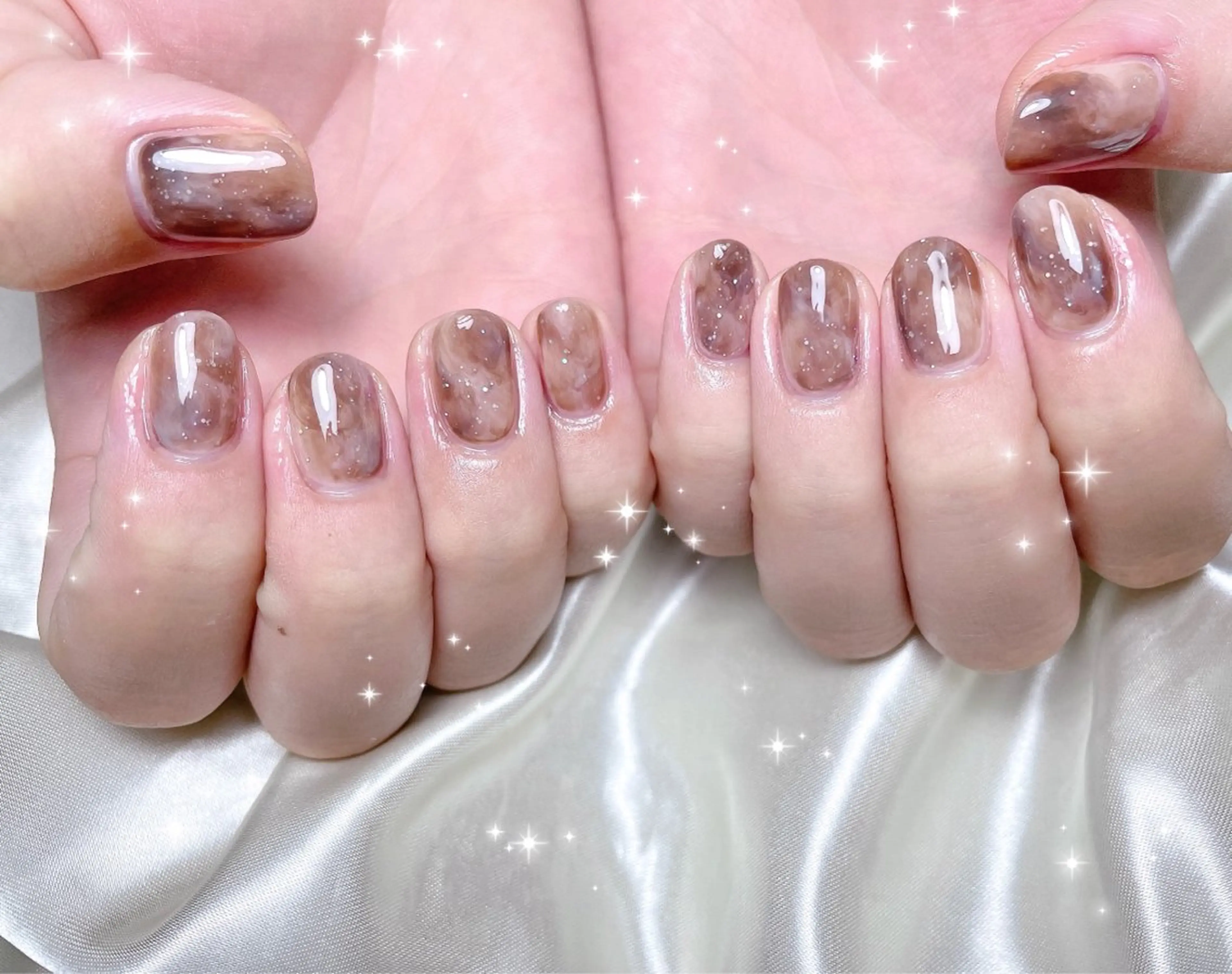 ネイル ニュアンスネイル ハンドネイル FLARE NAIL フレアネイルのネイルデザイン