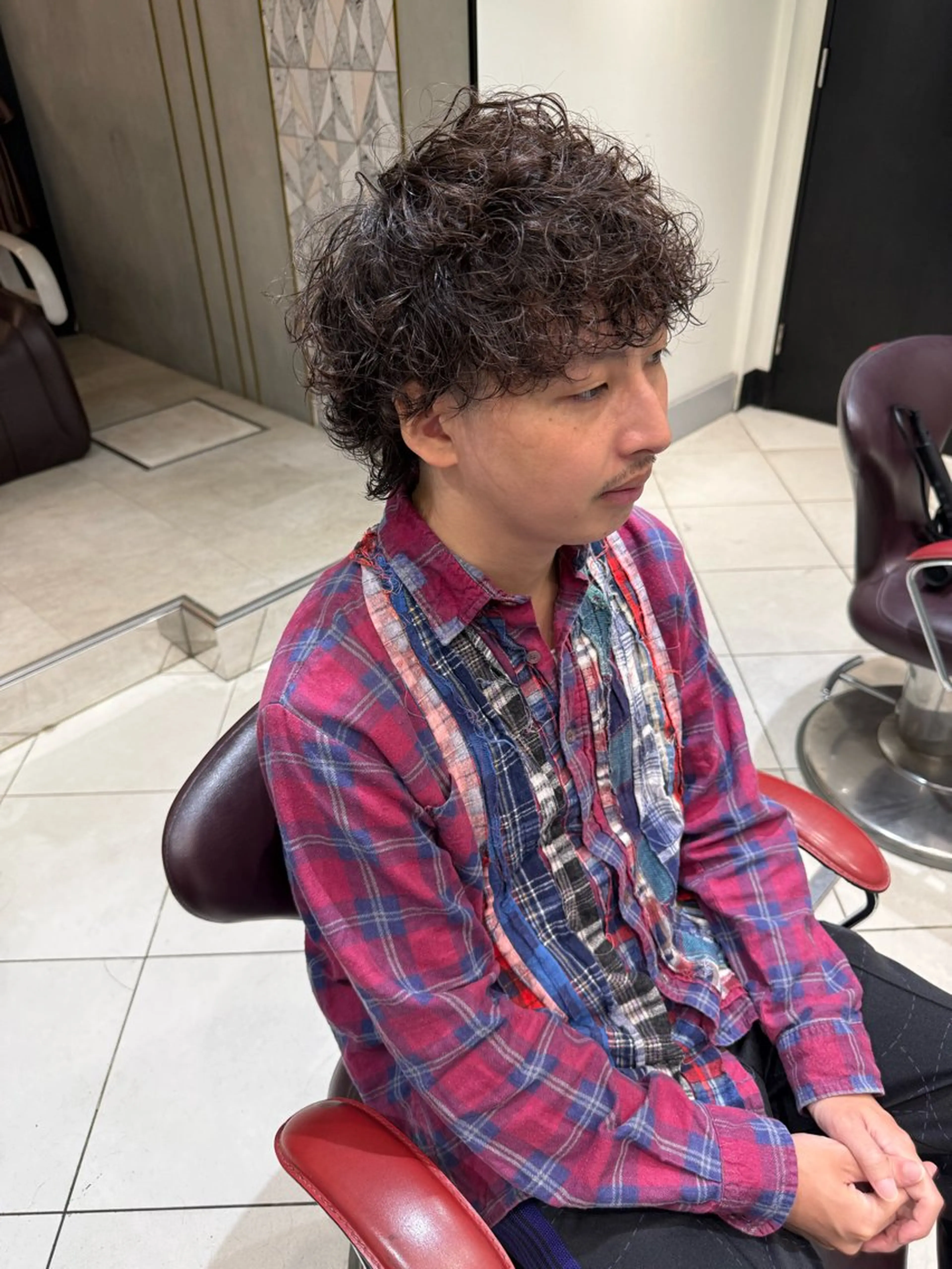 メンズ カット パーマ トリートメント ヘアセット ✨上村 潤平✨メンズヘア✨のヘアスタイル