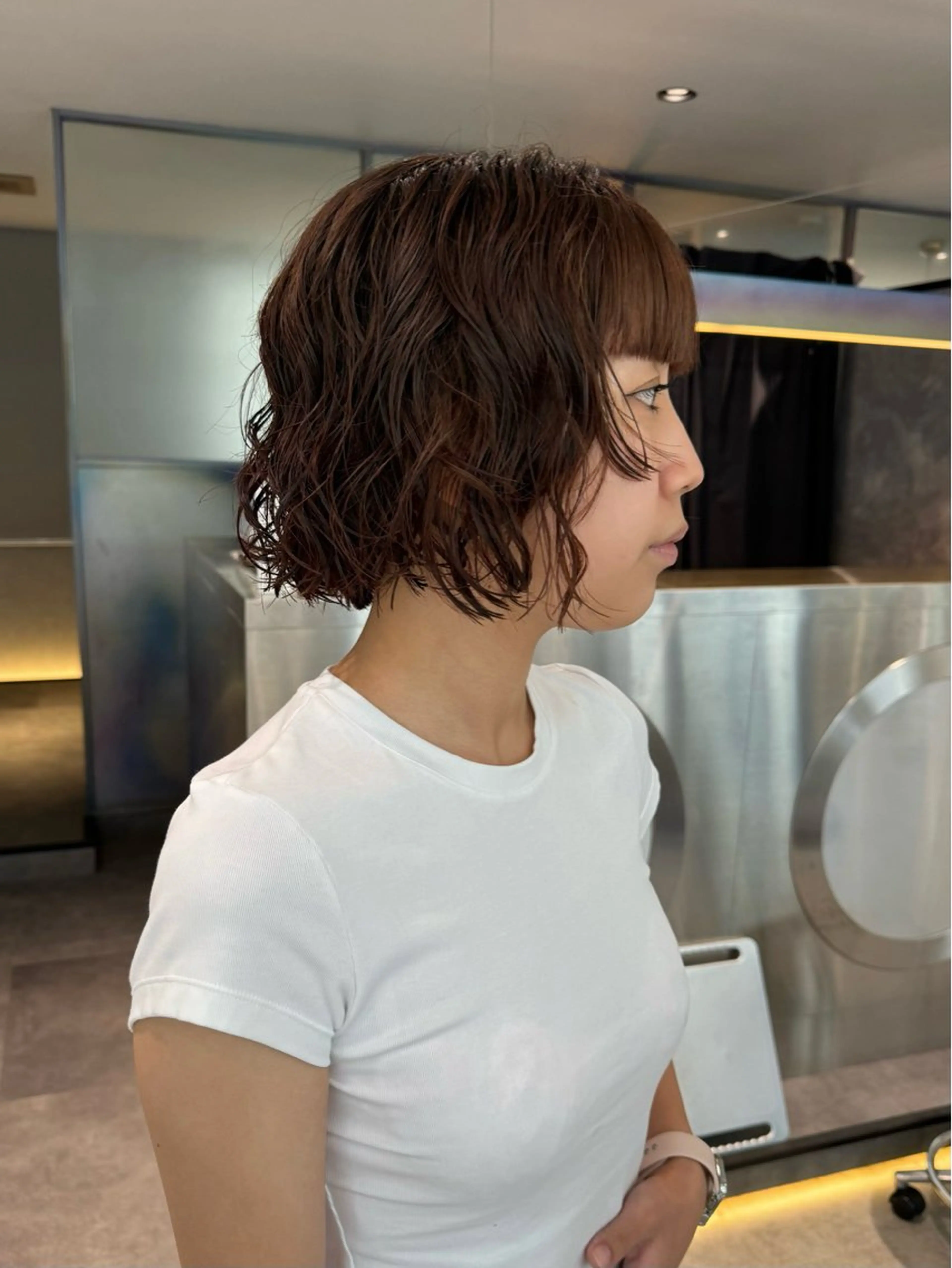 ショート パーマ ボブ カット パーマ Qin shaire salon 原宿所属・🌿パーマ/ボブ/ レイヤー/Mikiのヘアスタイル