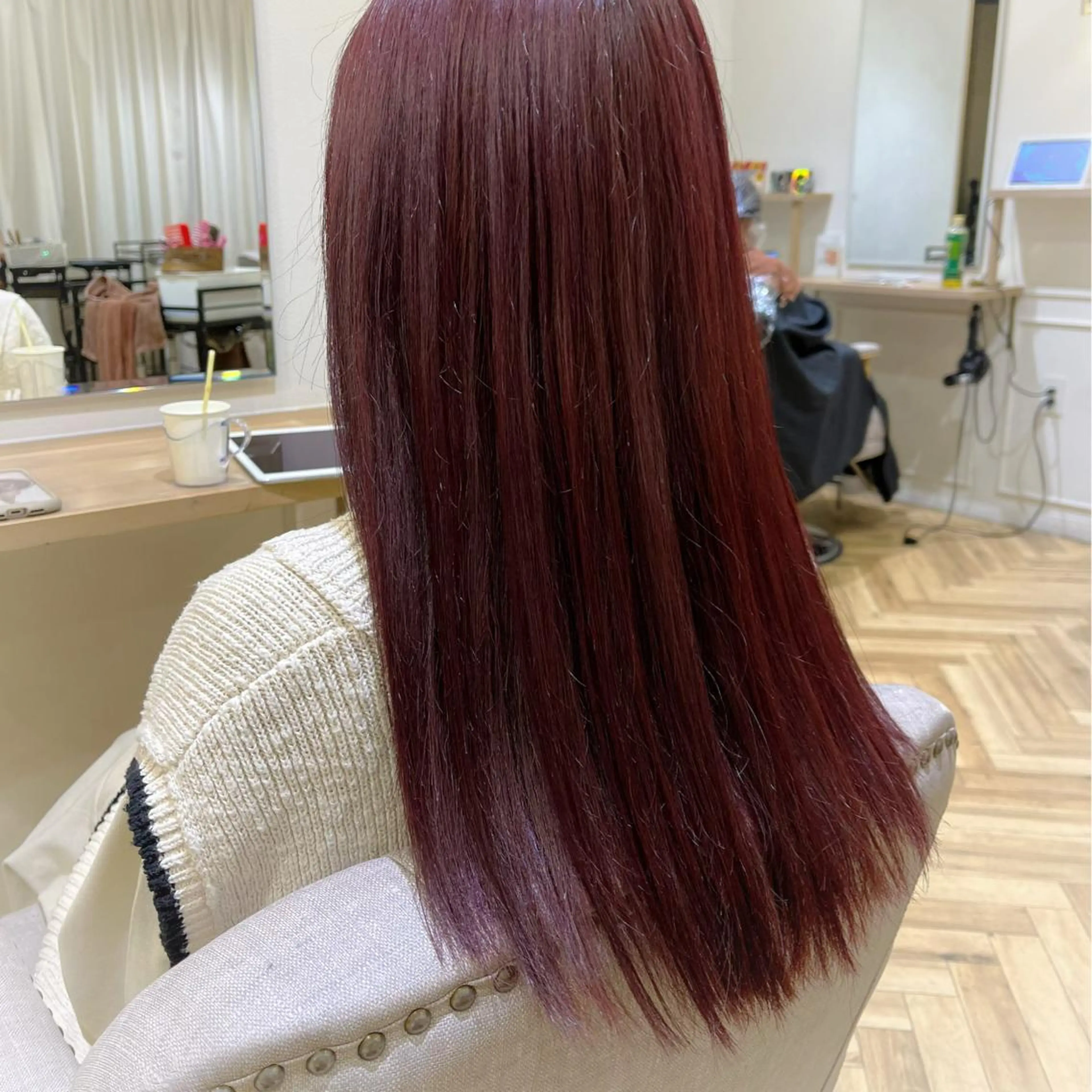 ロング カット 縮毛矯正 韓国ﾍｱ&ｼｮｰﾄ ボブ💜桑原のヘアスタイル