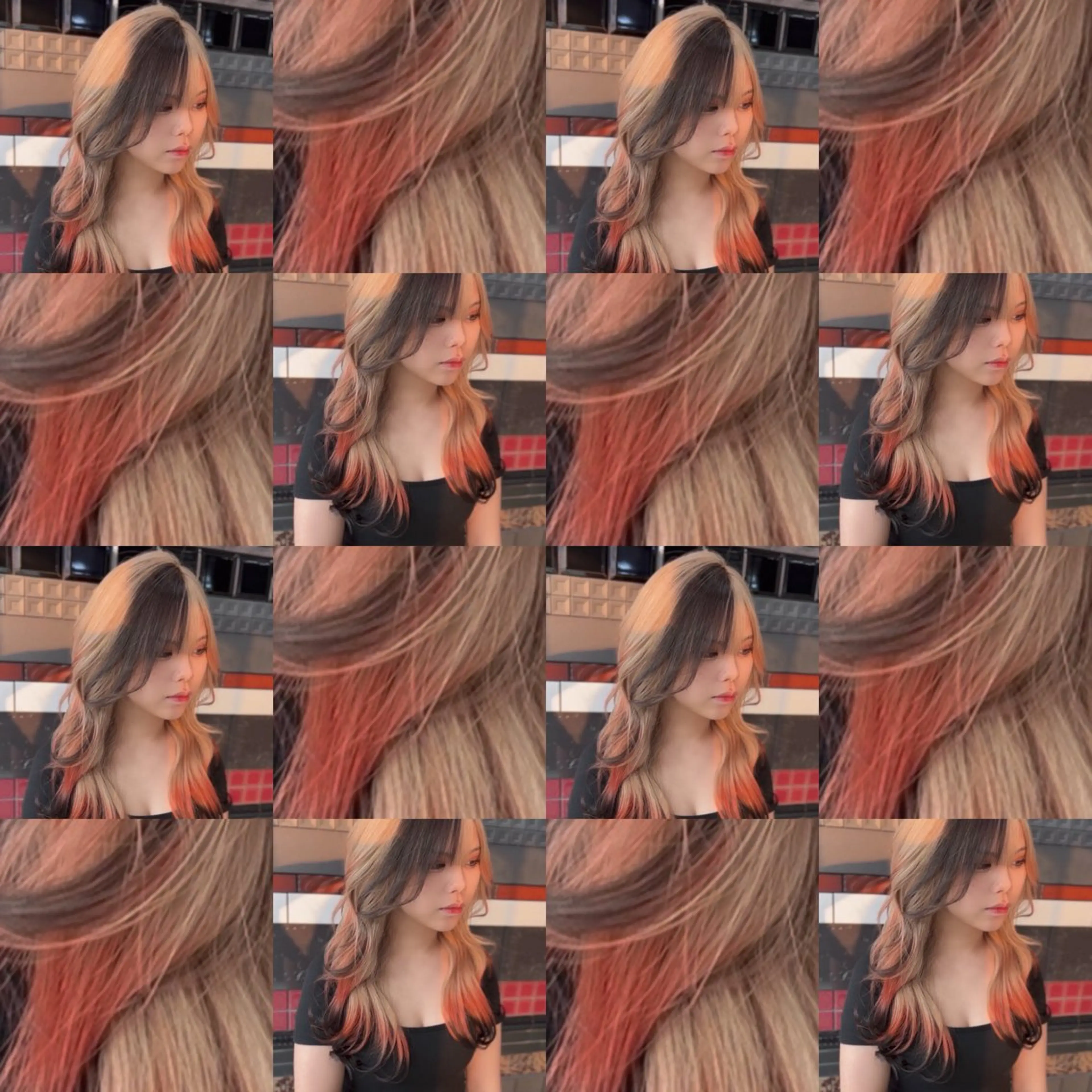 ロング カラー ヘアカラー DESIGNSALON LIA所属・問屋町のブリーチデザ イン屋さん🌈ゆうまのヘアスタイル