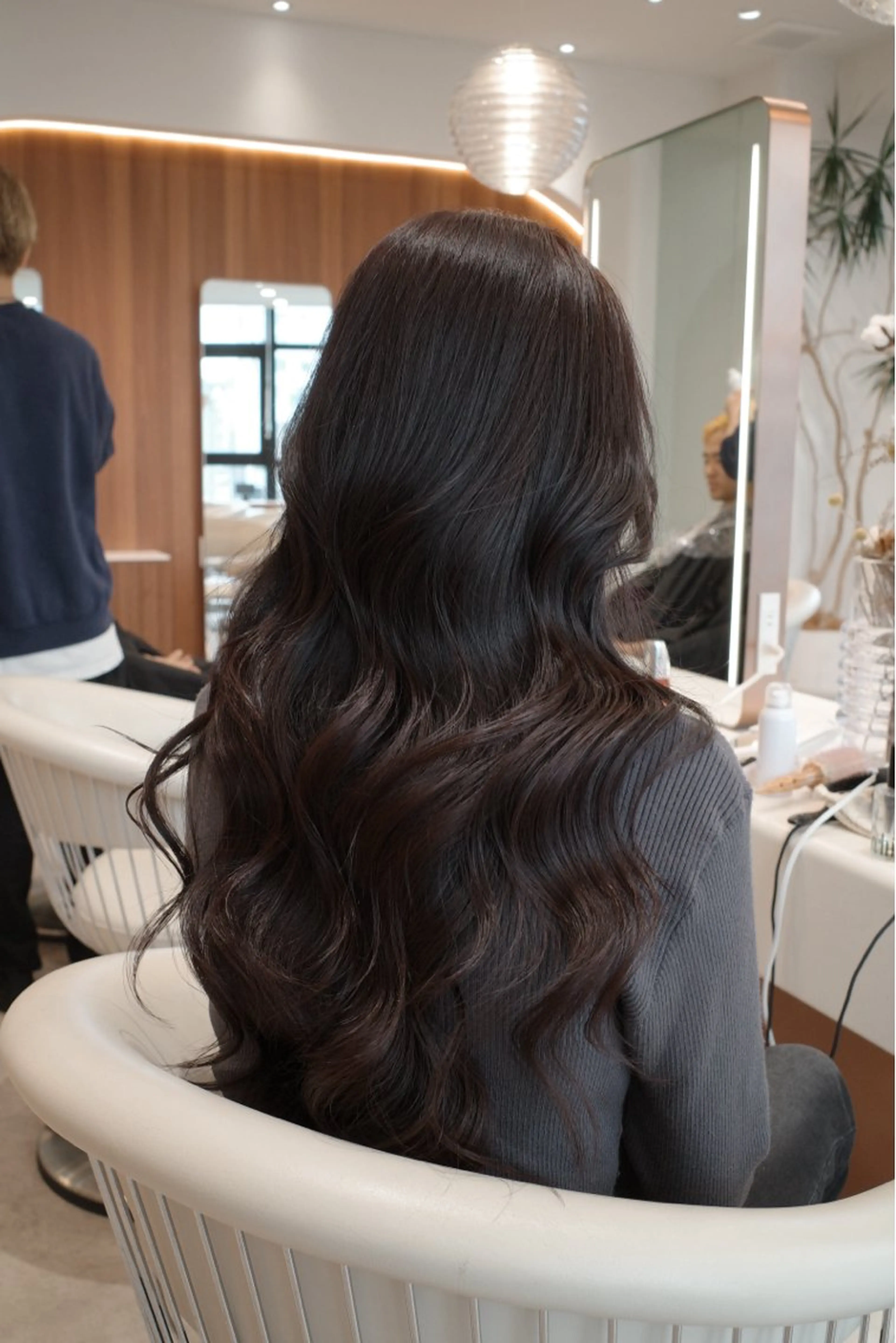 ロング カラー ブラウンカラー ラベンダーカラー 韓国風ヘア レイヤーカット カット ヘアカラー ヘアセット 韓国レイヤー🇰🇷 韓国研修◎渋谷カイトのヘアスタイル