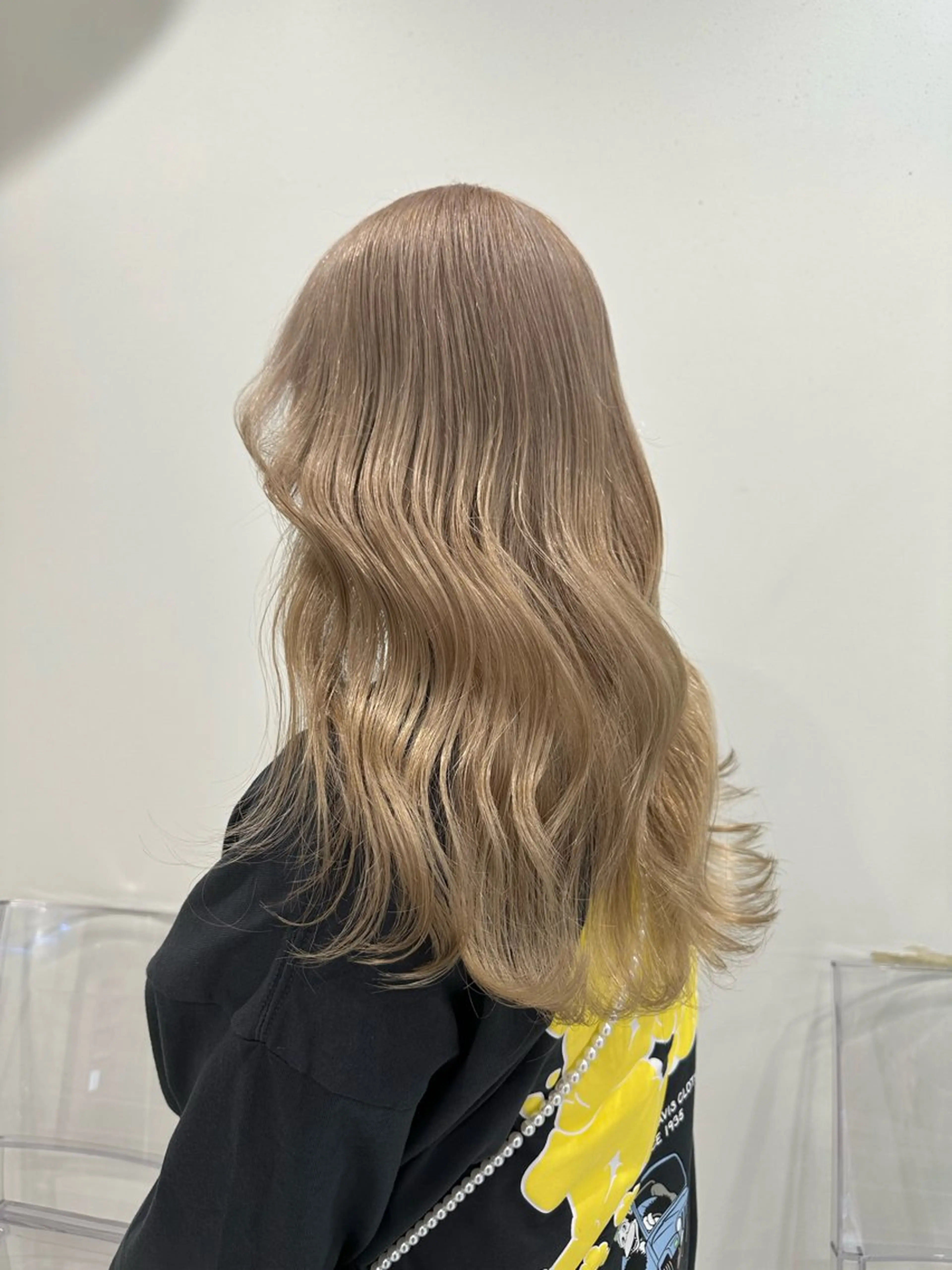 ロング カラー ブリーチ ブロンド ヘアカラー トリートメント 渋谷/透明感カラー /半個室/こうめいのヘアスタイル