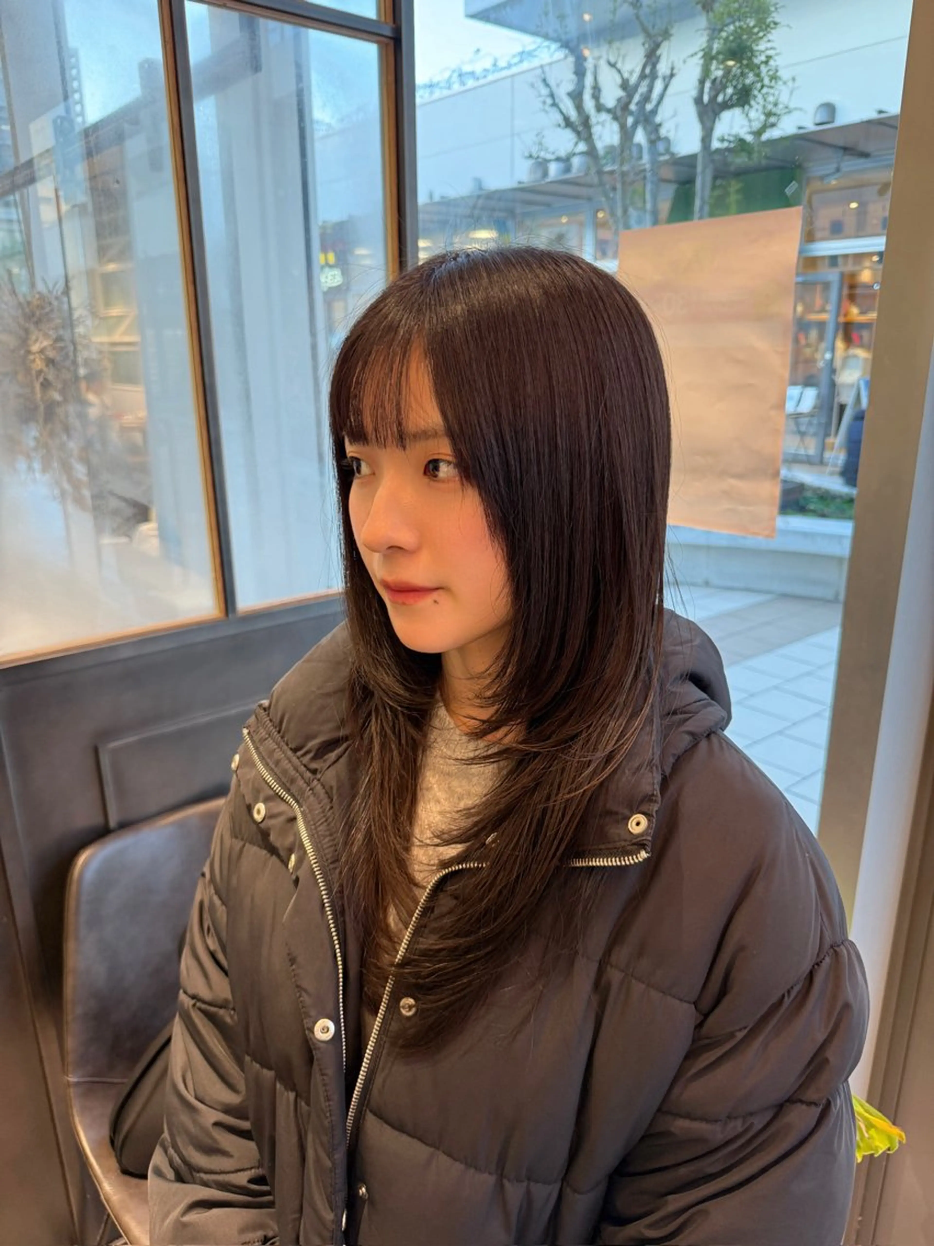 セミロング カット ヘアカラー レイヤーカット /momocaのヘアスタイル