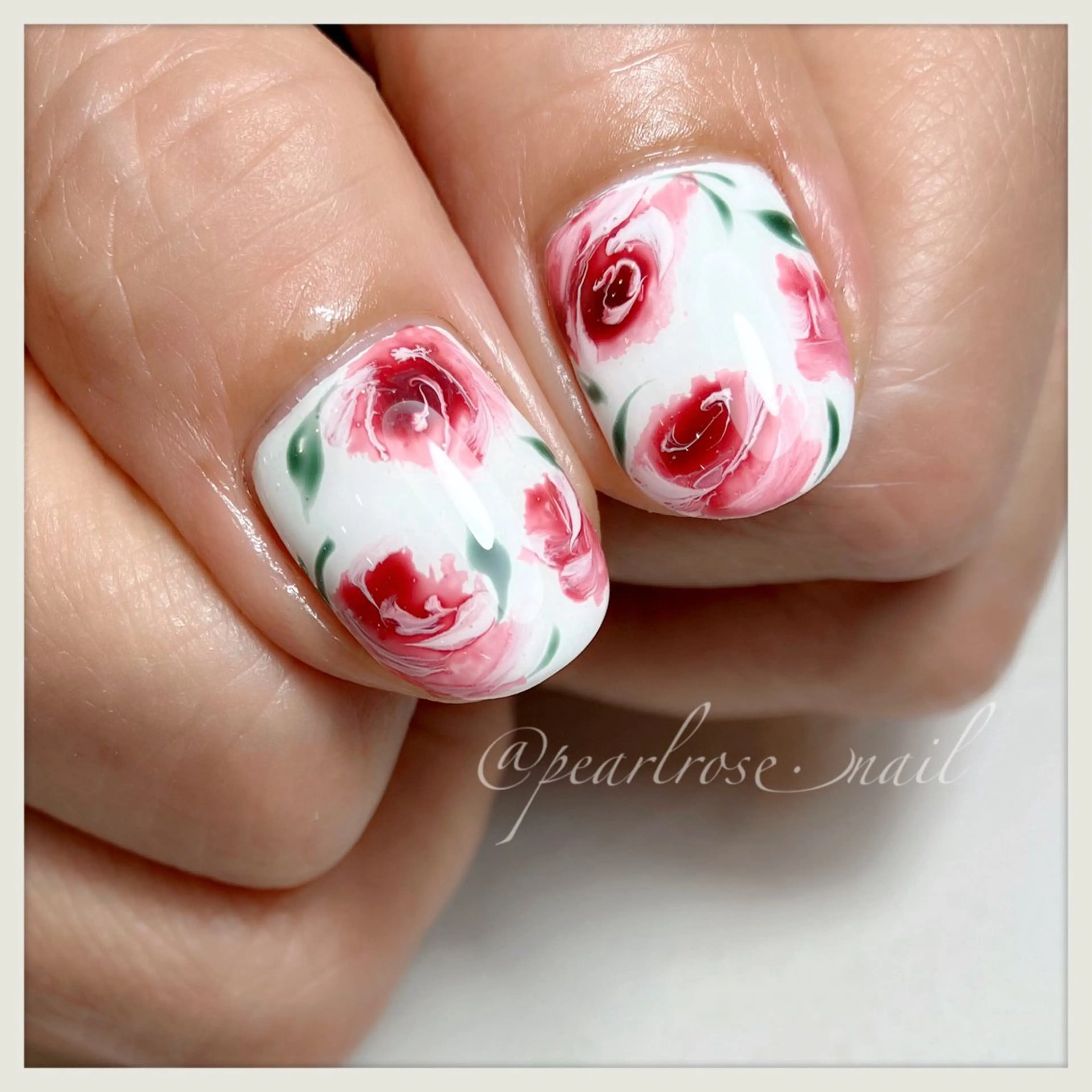 ネイル ハンドネイル Beauty salon Ryu・ange所属・PEARL ROSE パールローズのネイルデザイン