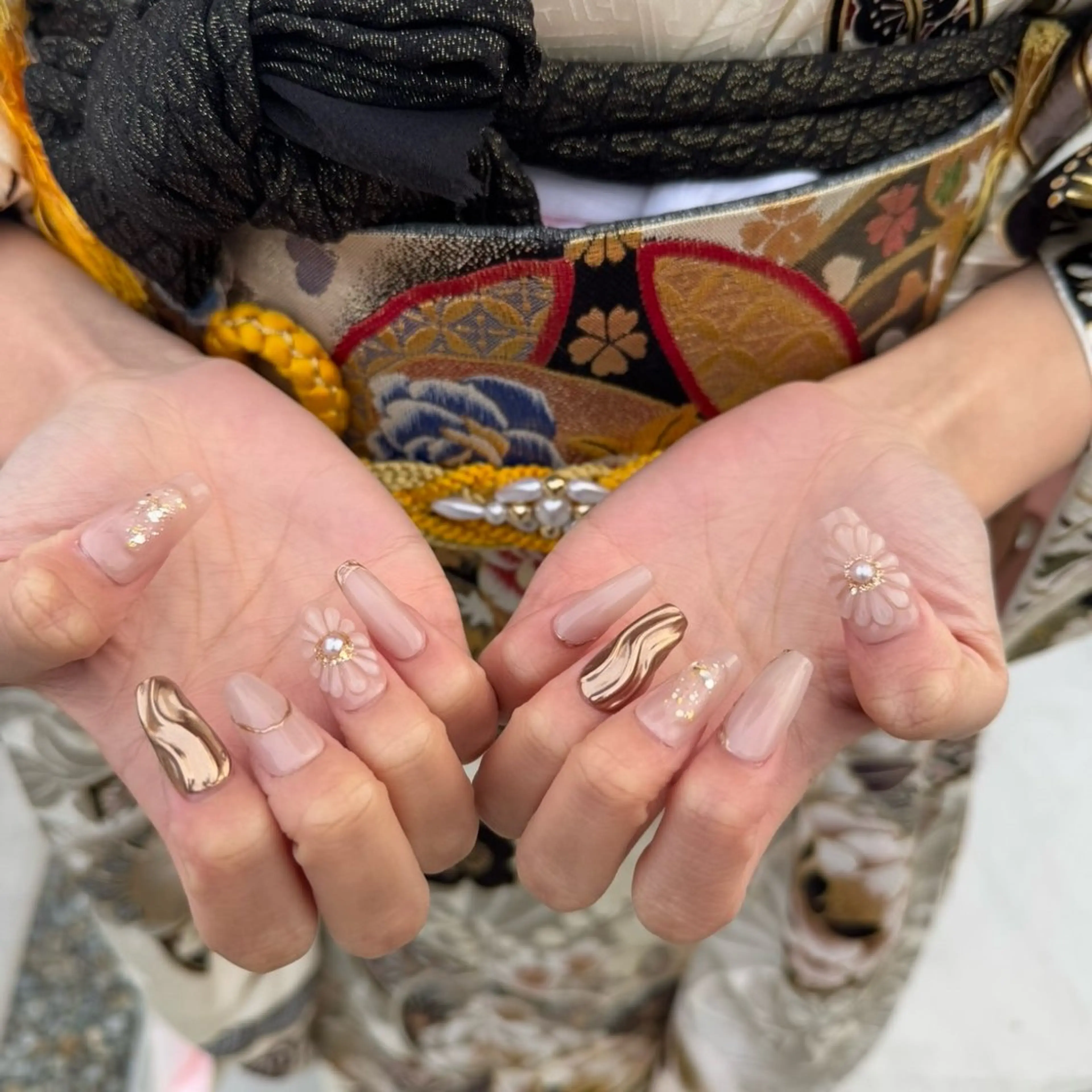 ネイル 成人式 ロングネイル ネイルチップ Lulea nail所属・Lulea nailのネイルデザイン