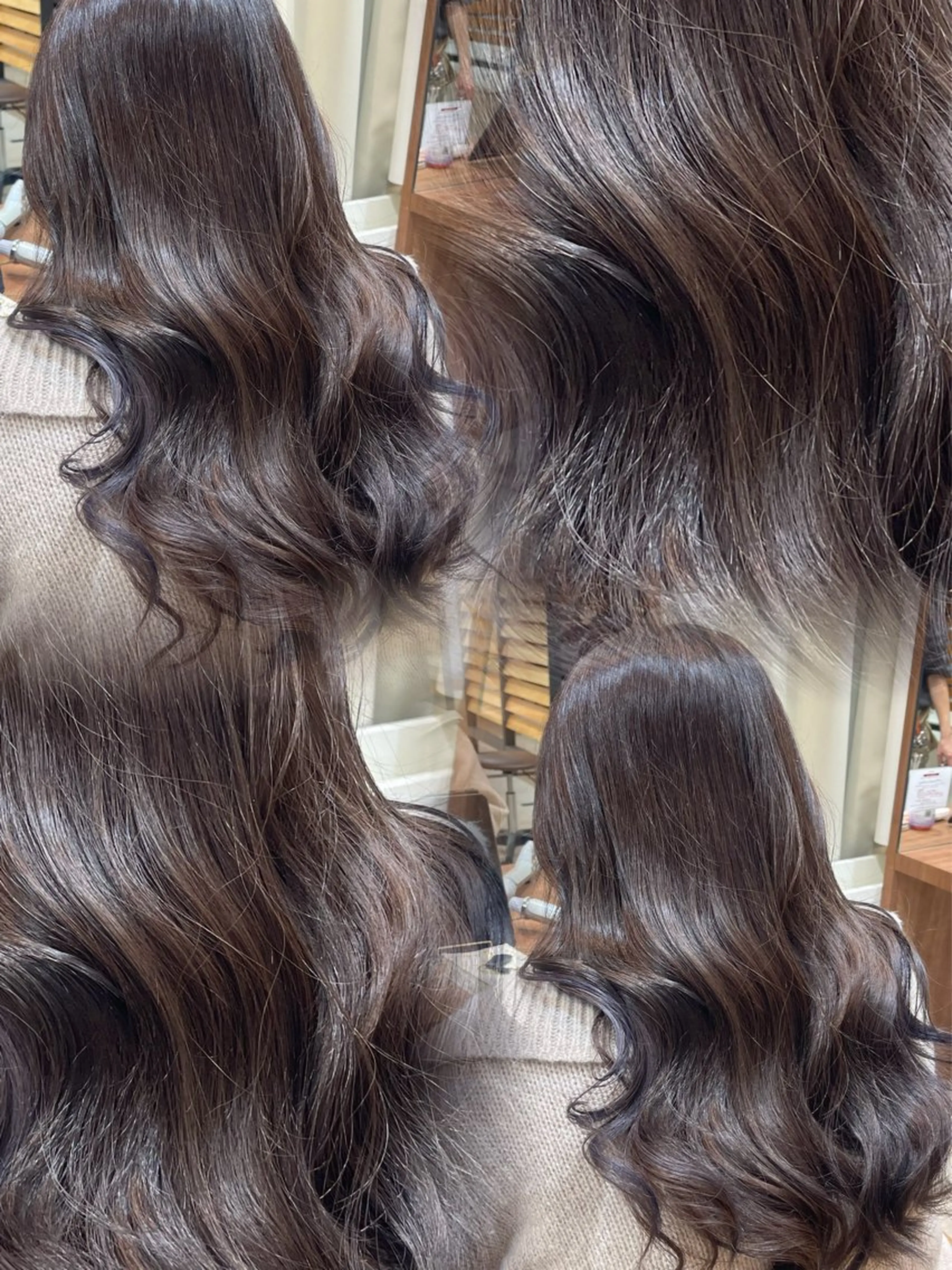 ロング カラー トゥサリ/ 海外ヘア/レイヤーのヘアスタイル