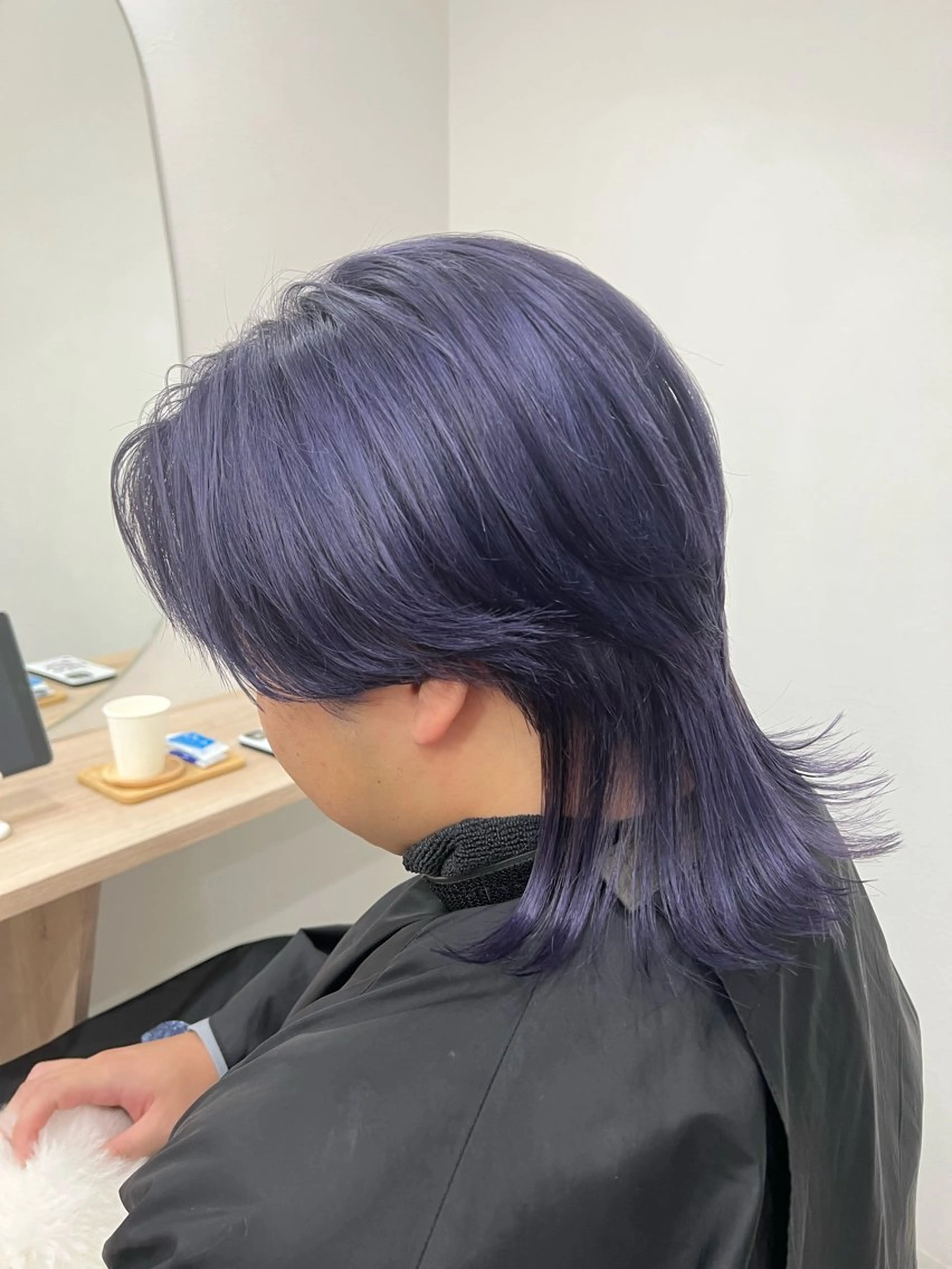 ミディアム カラー ヘアアレンジ ブルーカラー ブルーラベンダー ラベンダーカラー TOKI mahoのヘアスタイル