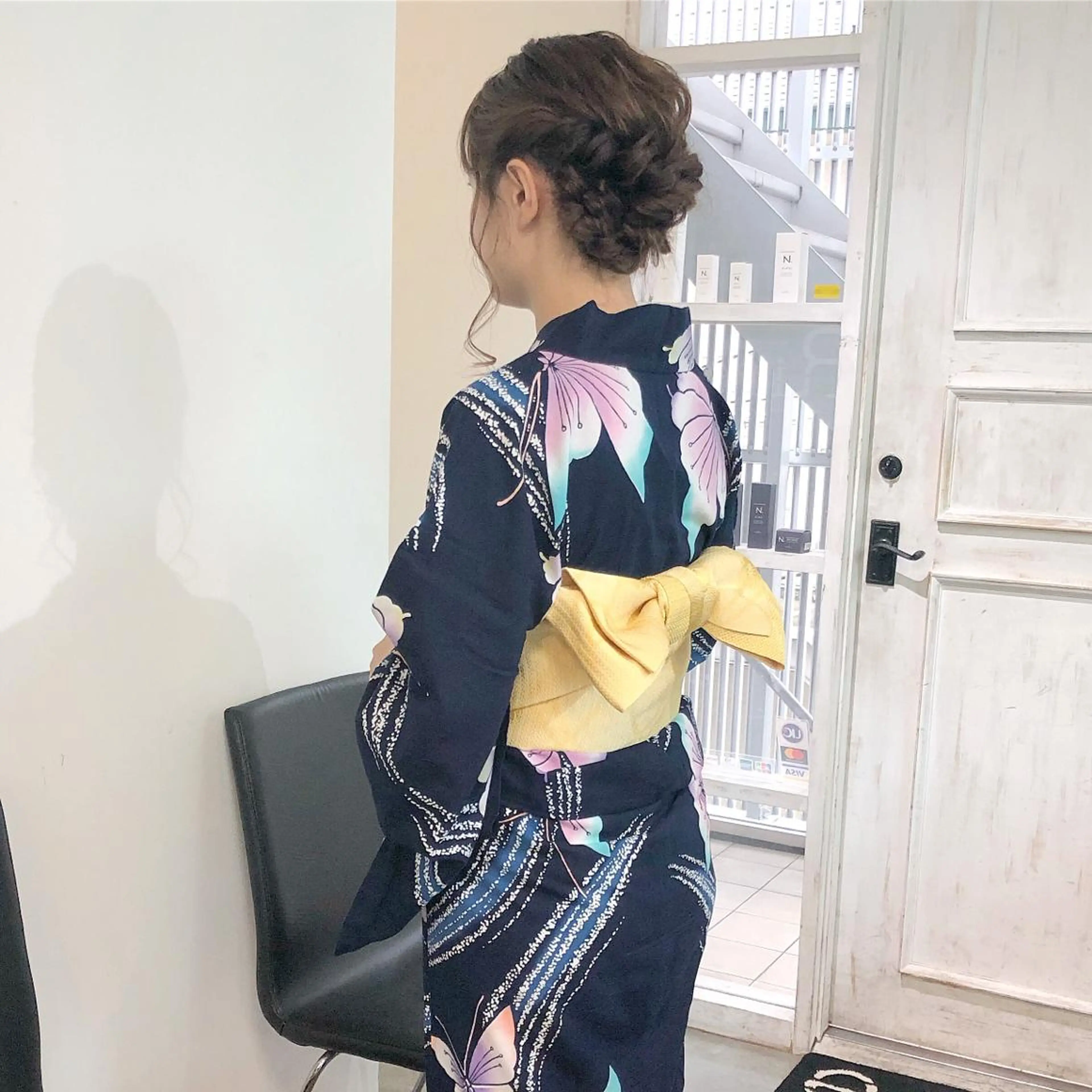 ロング ヘアアレンジ 浴衣 榎園 由美のヘアスタイル