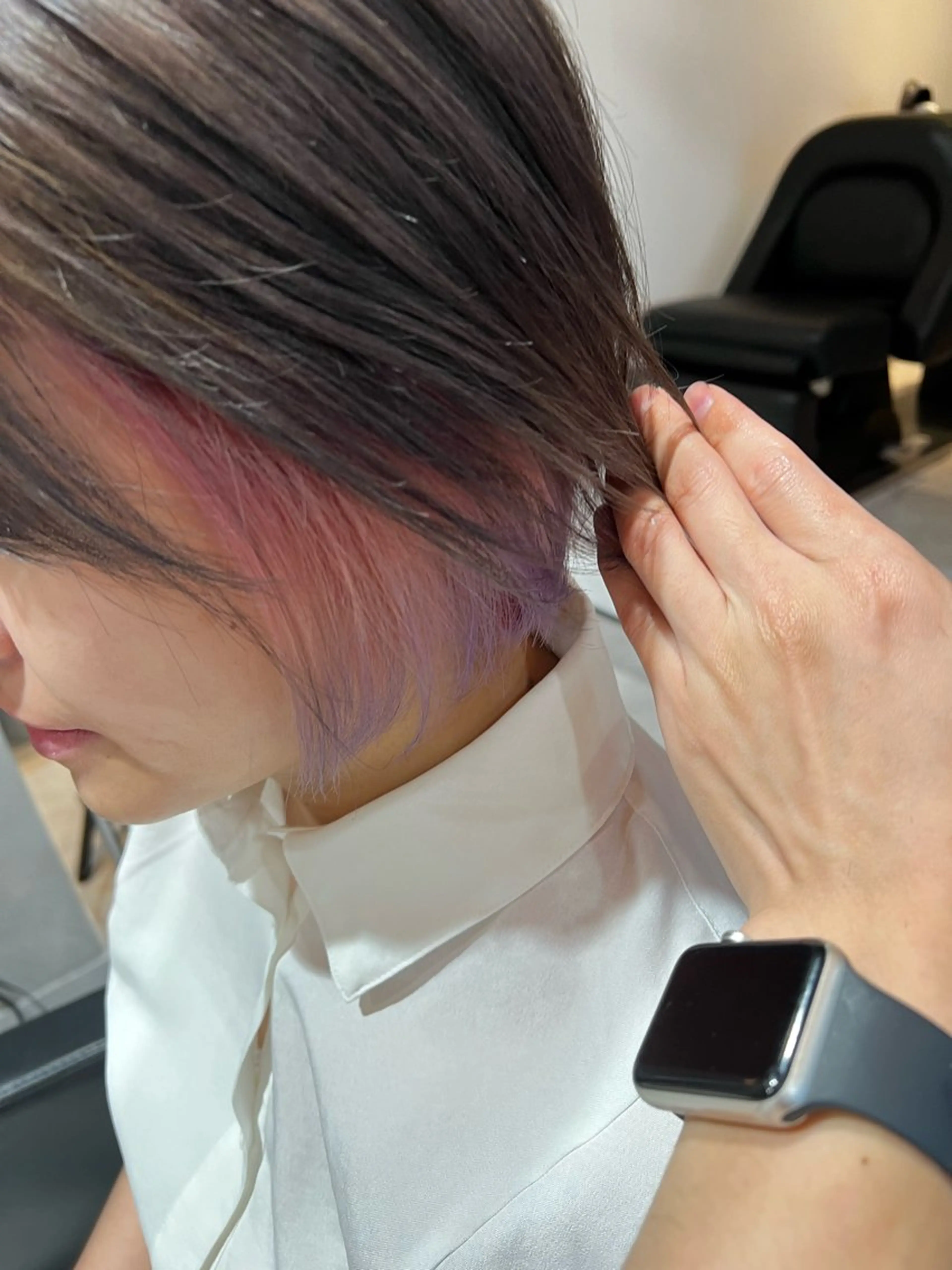 ショート カラー インナーカラー ピンクカラー パープルカラー ヘアカラー PSY(サイ)所属・PSY(サイ)池袋 金田尚久🎨のヘアスタイル