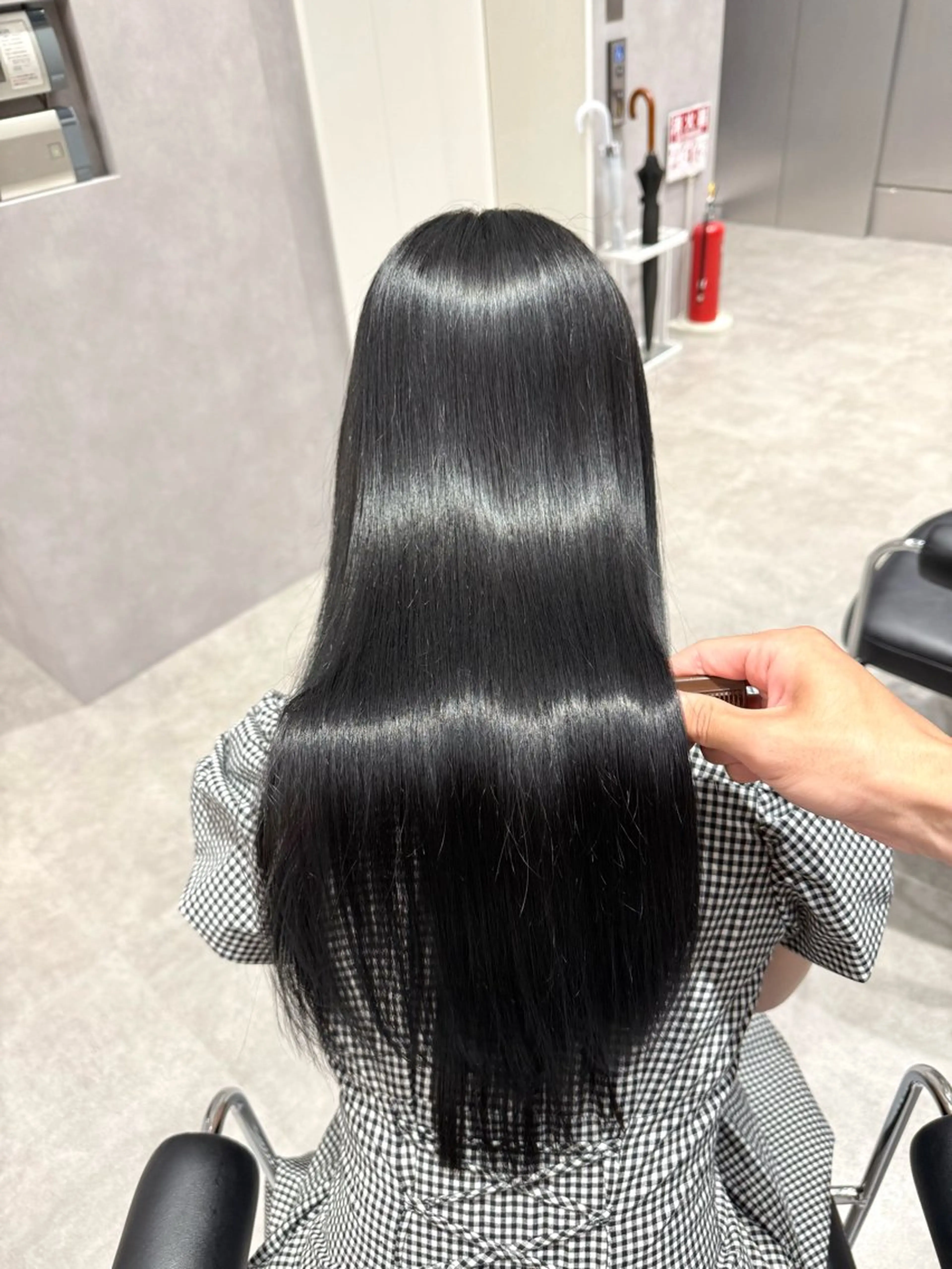 ロング カラー パーマ ヘアアレンジ 髪質改善 縮毛矯正 トリートメント ストレートパーマ 縮毛矯正 salowin新宿East3階所属・艶美髪/髪質改善 /縮毛矯正/木元渓太のヘアスタイル