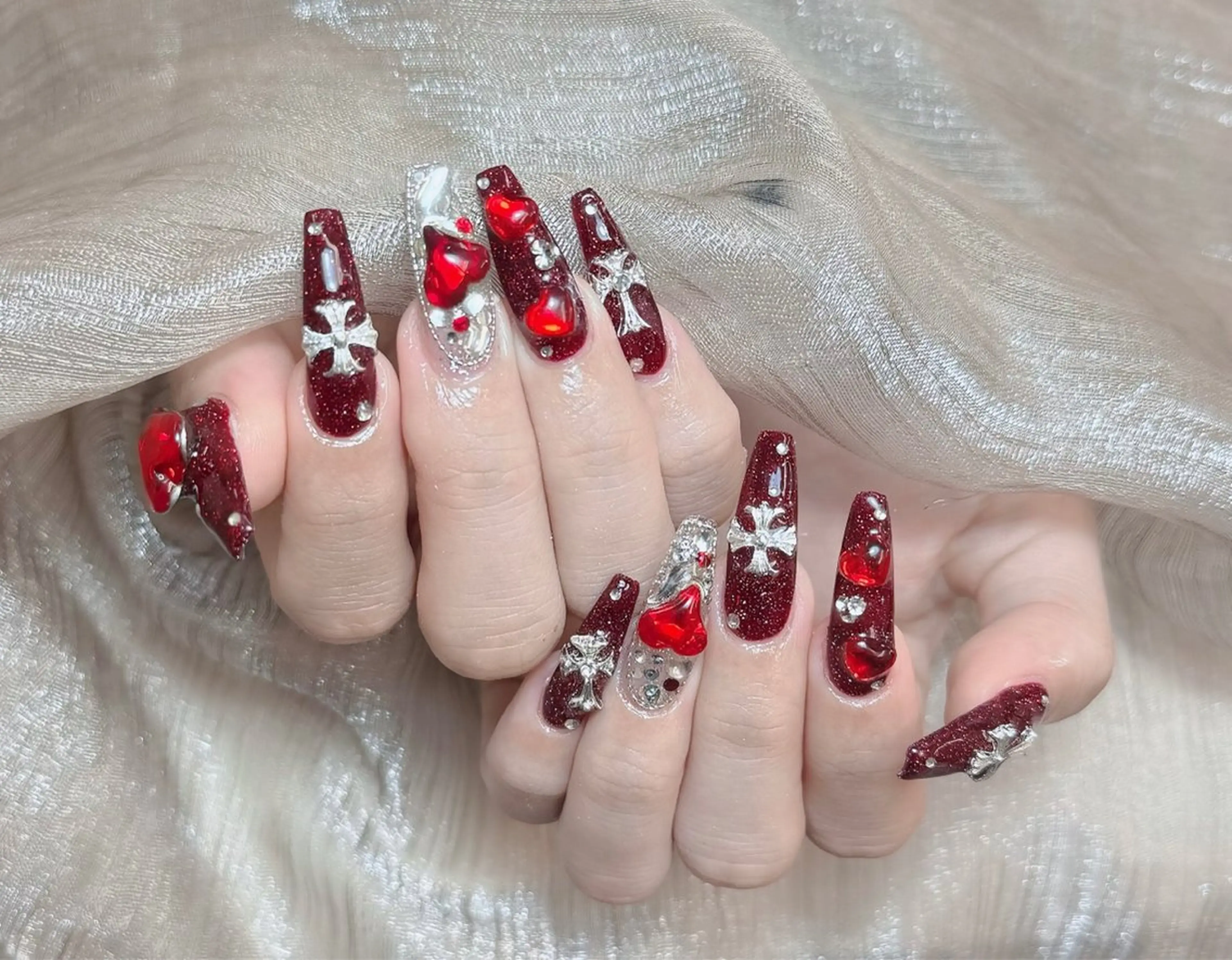 ネイル アートネイル フレンチネイル ジェルネイル 韓国ネイル マグネットネイル Lenie Nailsのネイルデザイン