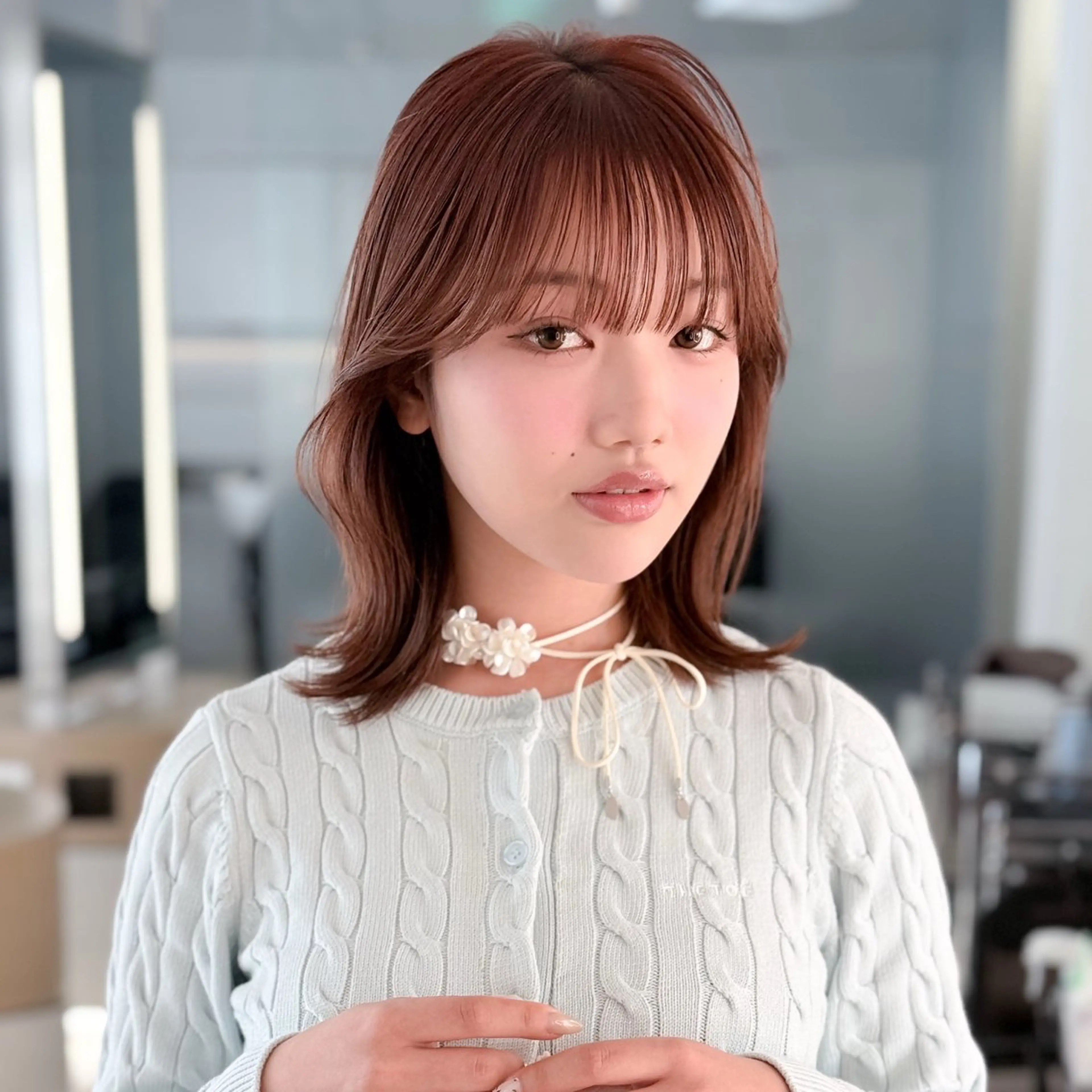 ミディアム 大嶋 伸吾のヘアスタイル