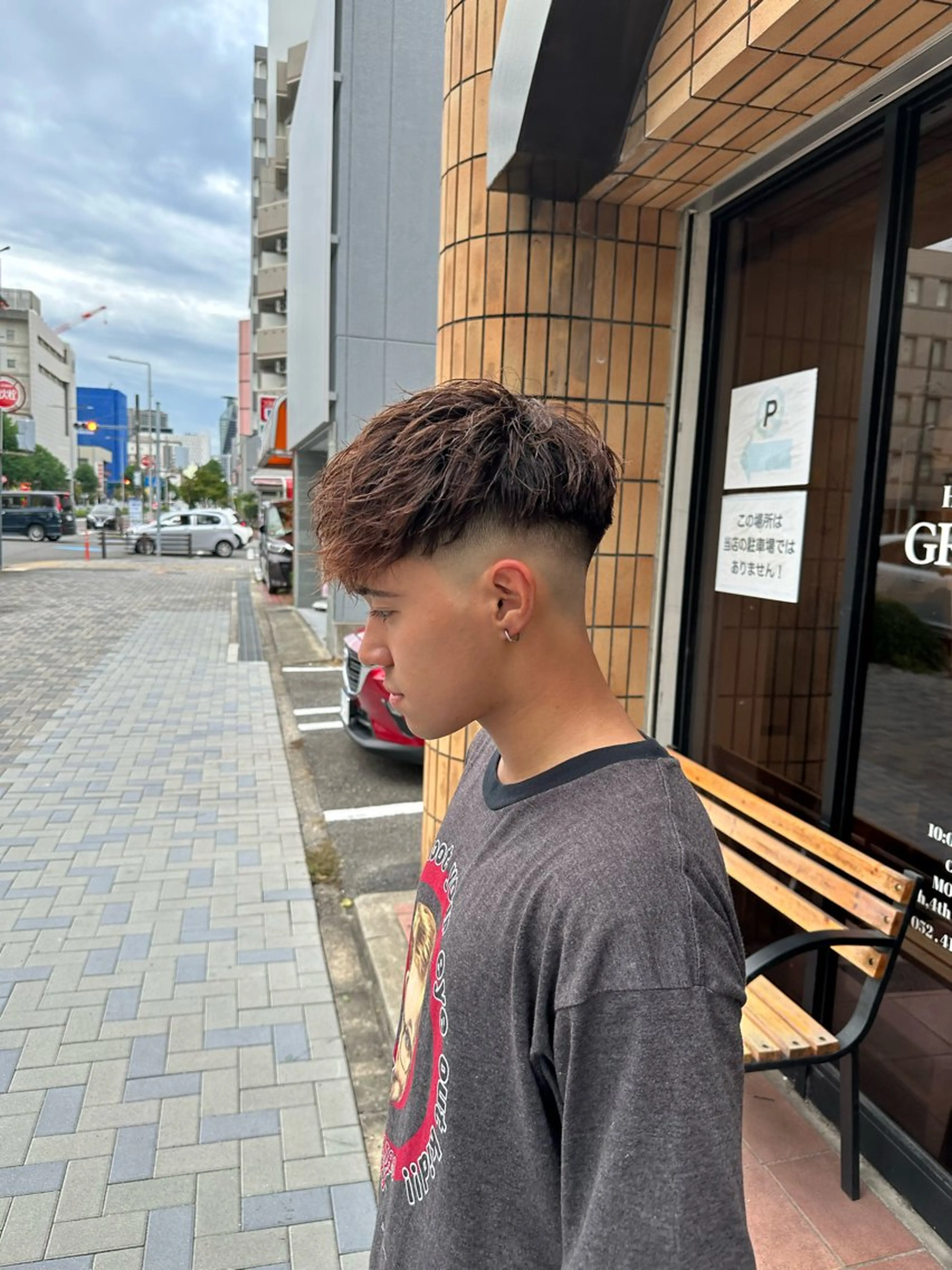 パーマ メンズ フェードカット メンズパーマ スキンフェード カット パーマ ハヤシカズキ/カラー ✂/メンズパーマのヘアスタイル