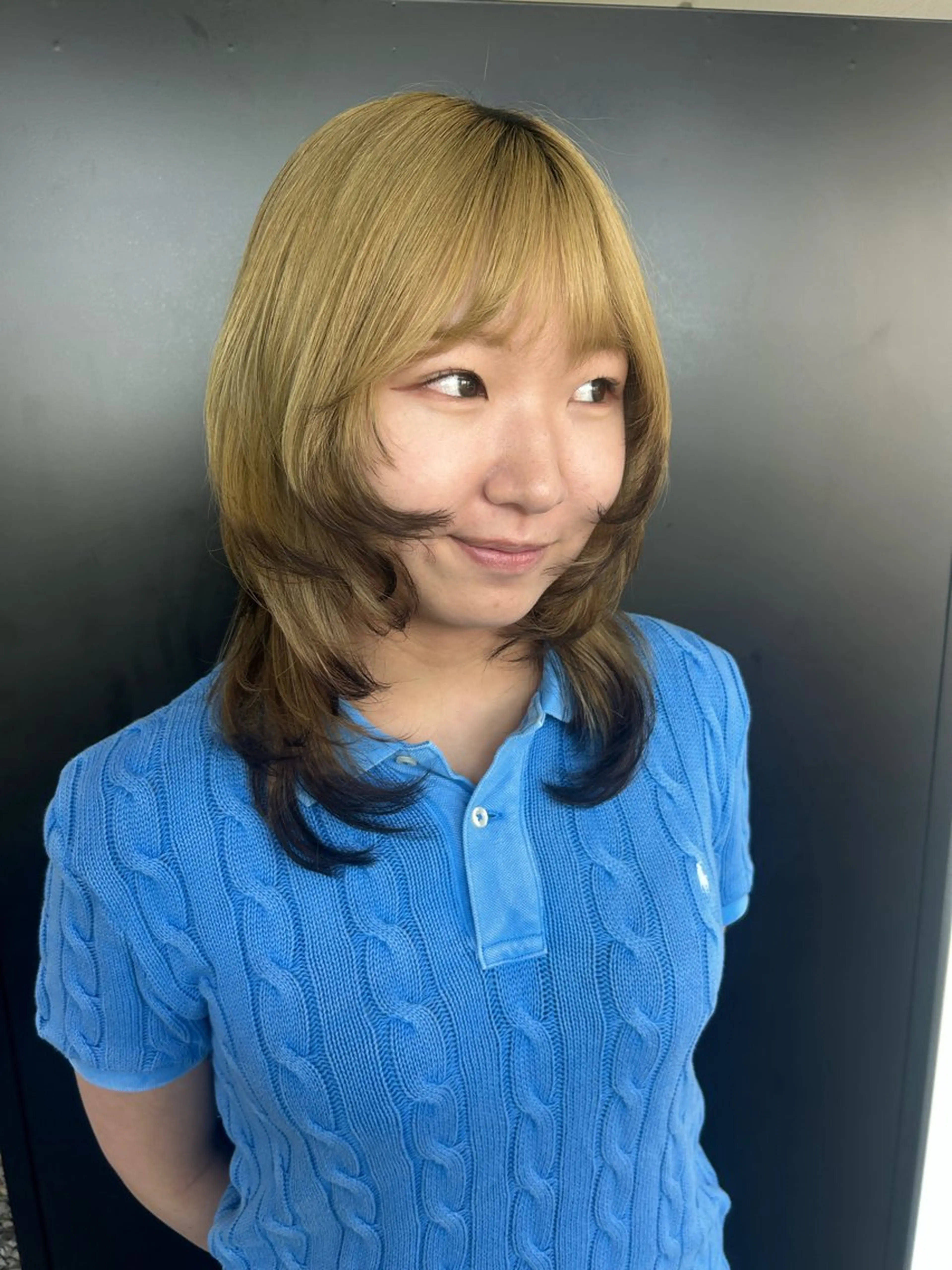 セミロング カラー レイヤーカット ヘアカラー null 《 栞 》のヘアスタイル