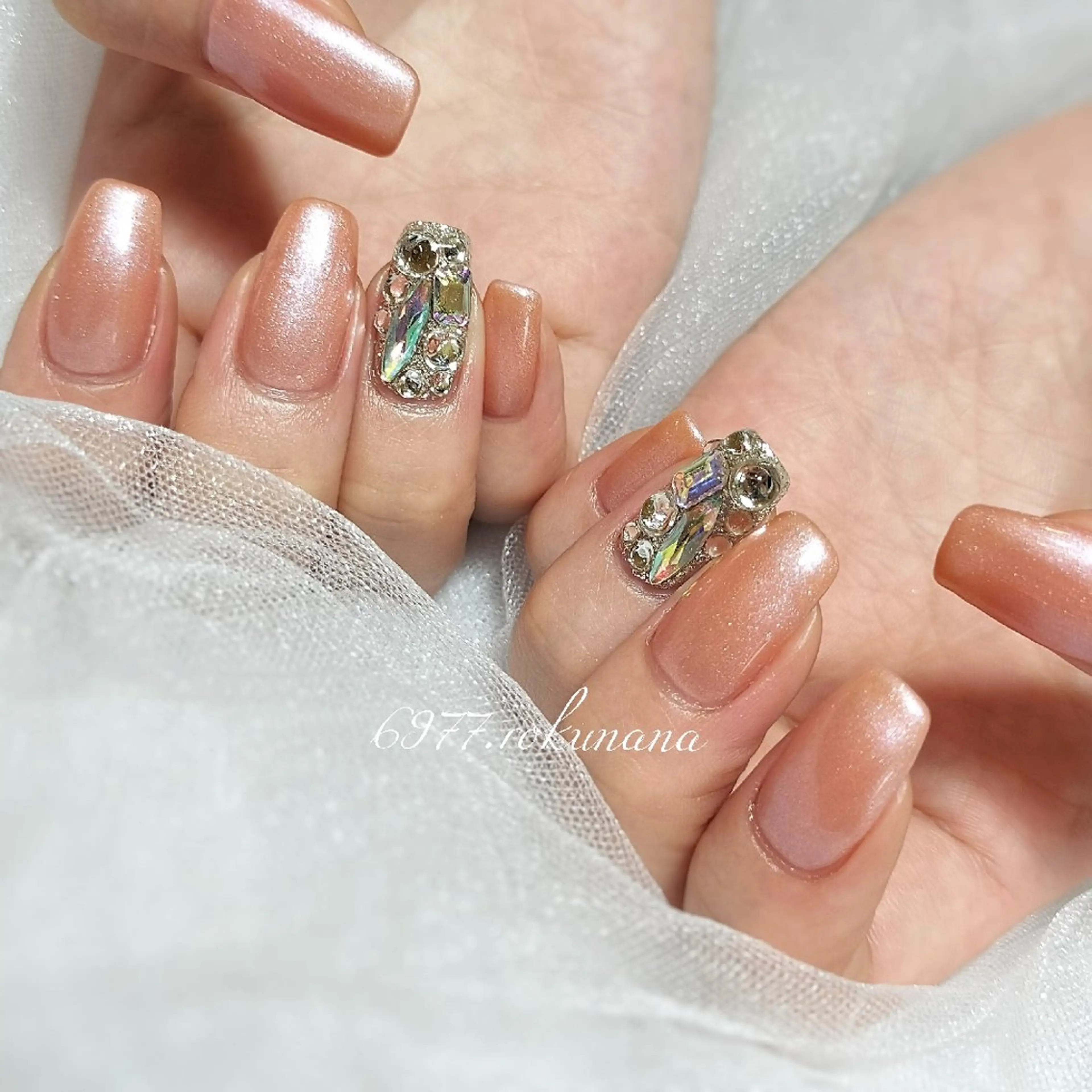 ネイル ストーンネイル ハンドネイル rokunana 佐野のネイルデザイン