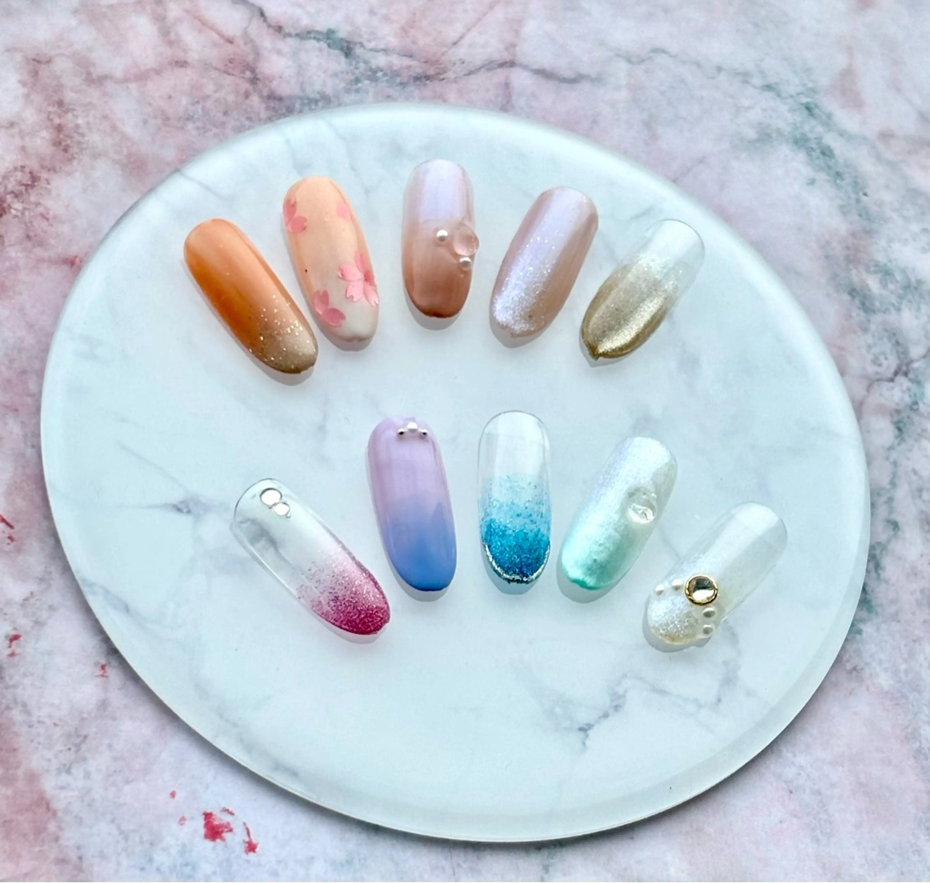 (オフあり)カラーグラデーション＋写真アート2本の写真