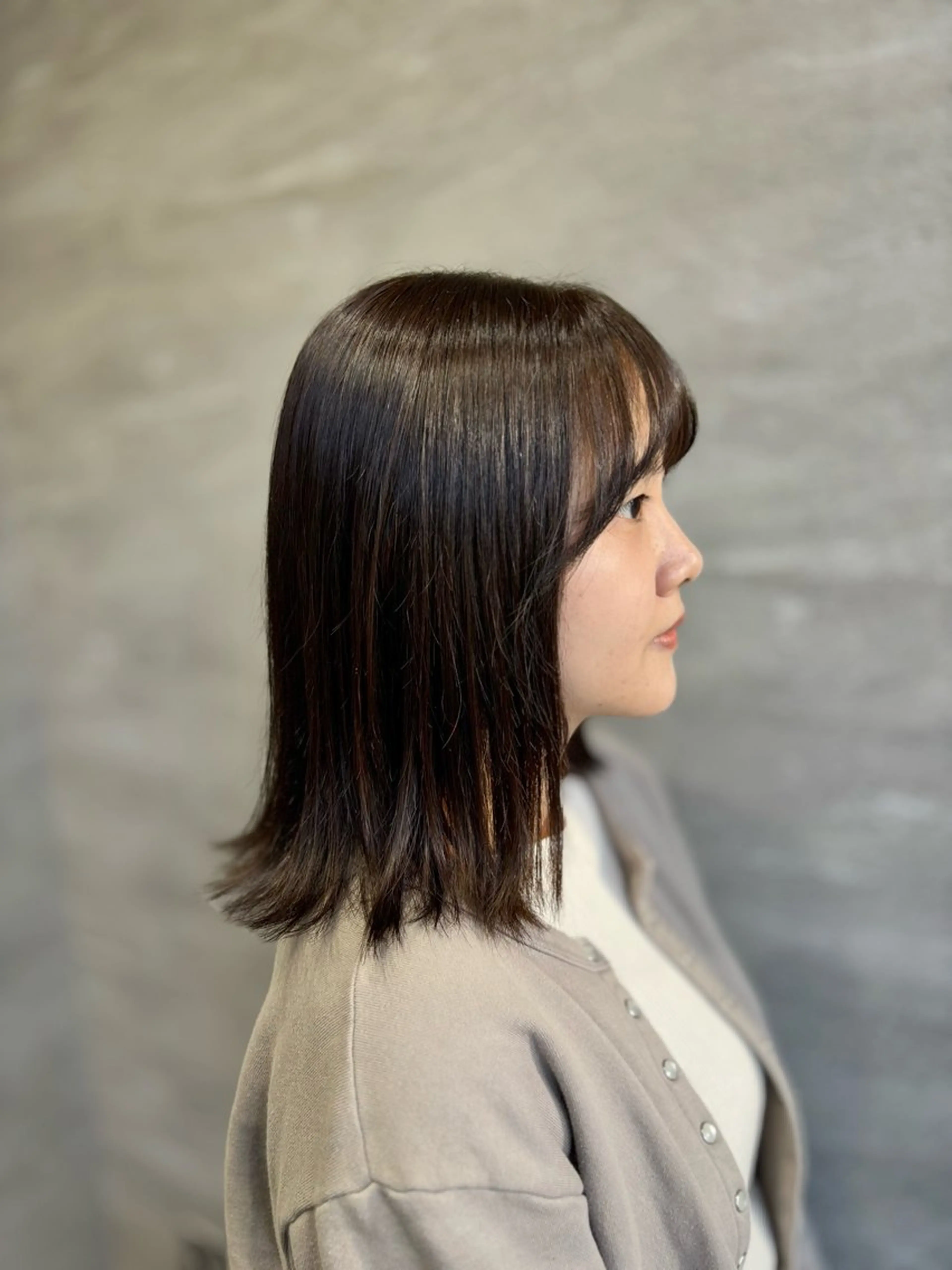 ミディアム カット ヘアカラー トリートメント 永井大樹✨ 透明感カラー✨のヘアスタイル