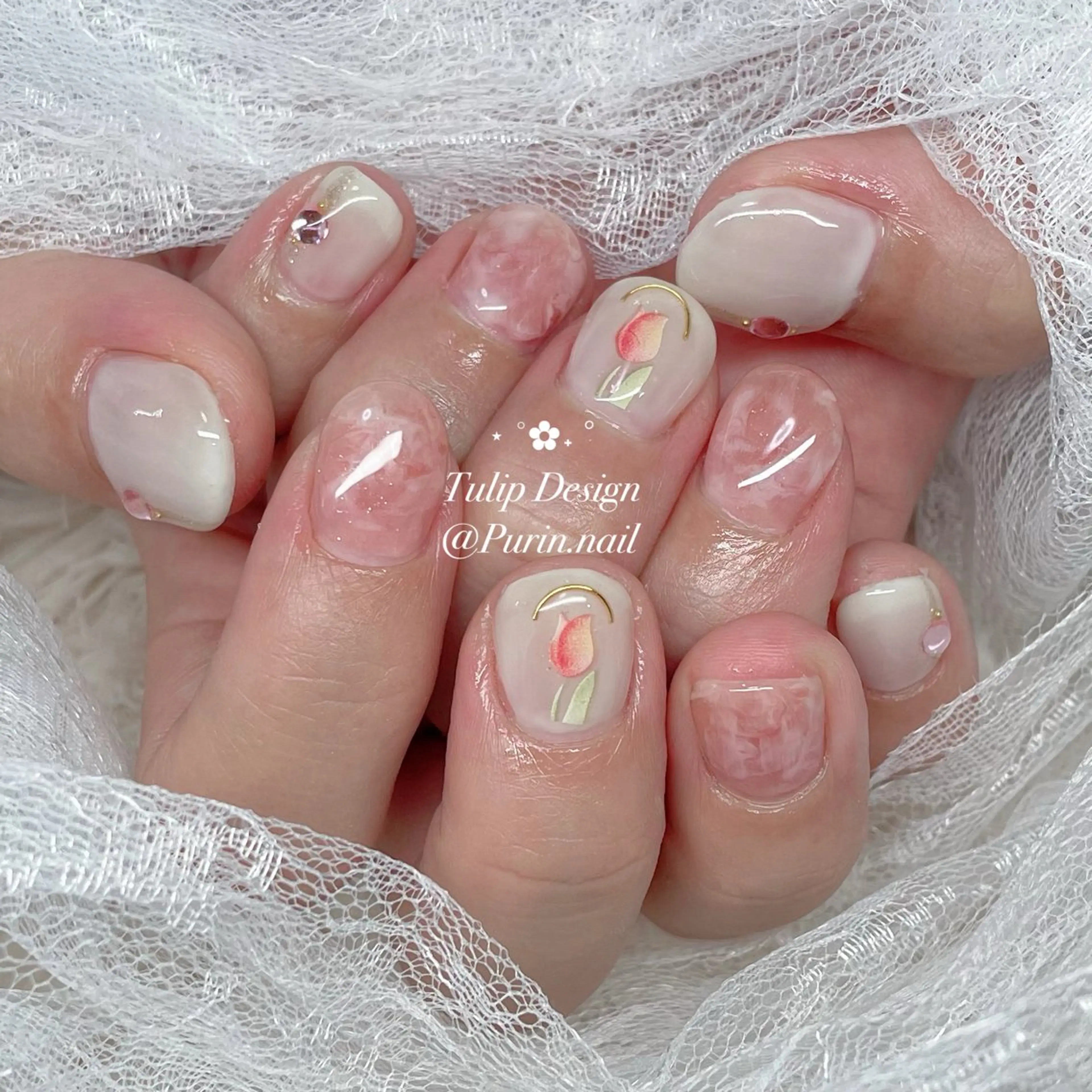 ネイル ハンドネイル Nails by Purin🍮のネイルデザイン