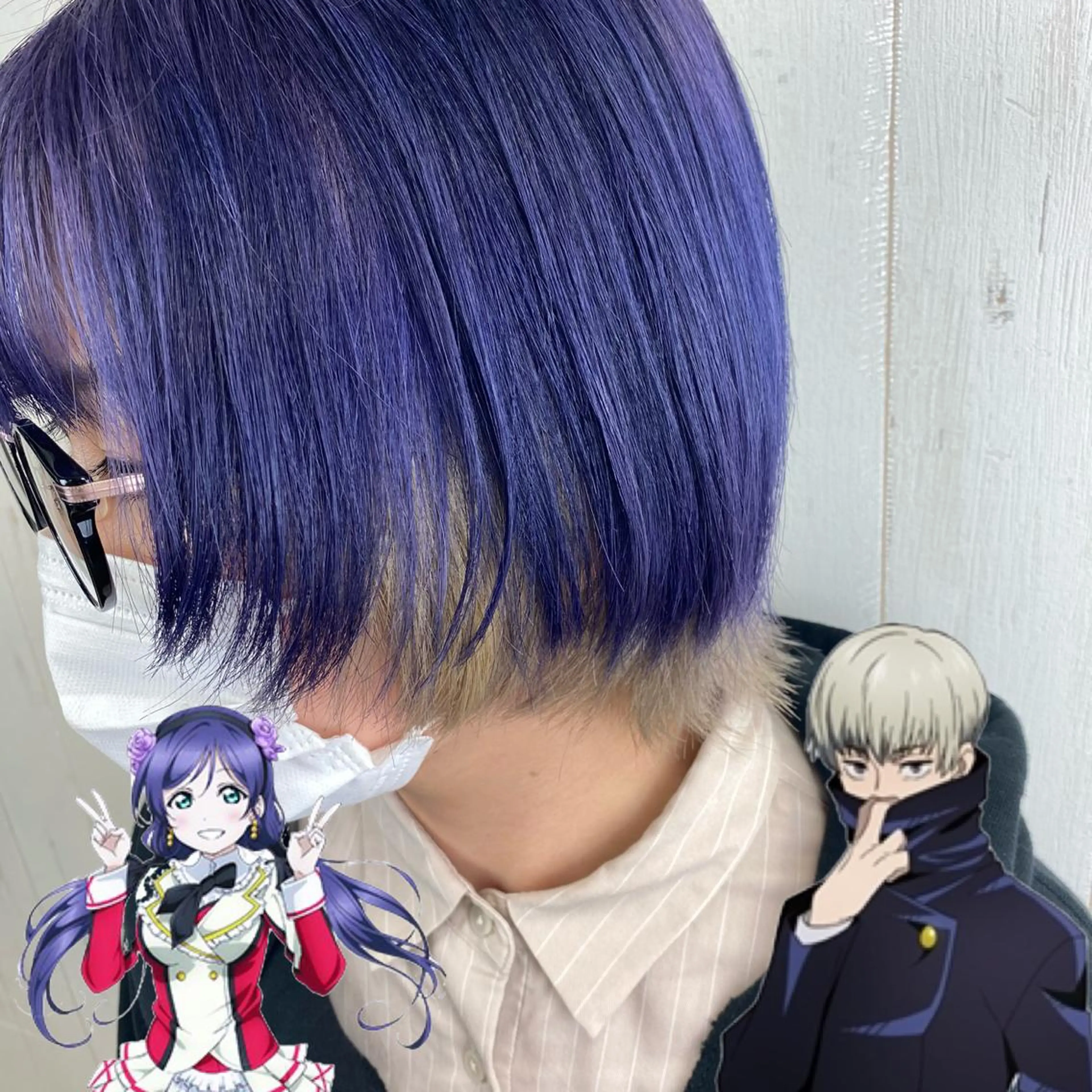 ロング カラー ヘアアレンジ イヤリングカラー インナーカラー ウルフカット 渋谷の人のヘアスタイル