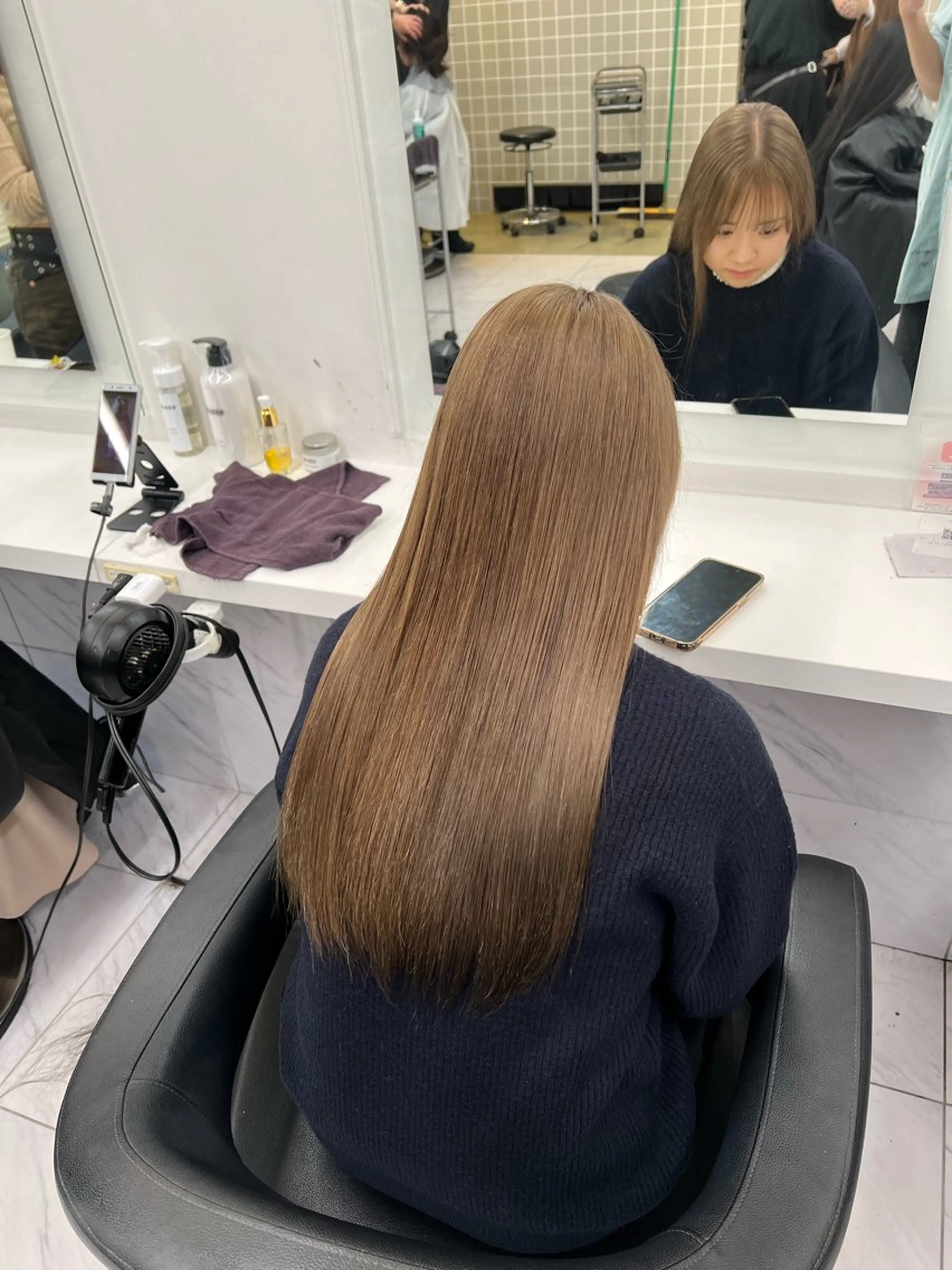 ロング カラー ヘアカラー トリートメント 韓国レイヤーカット /REIのヘアスタイル