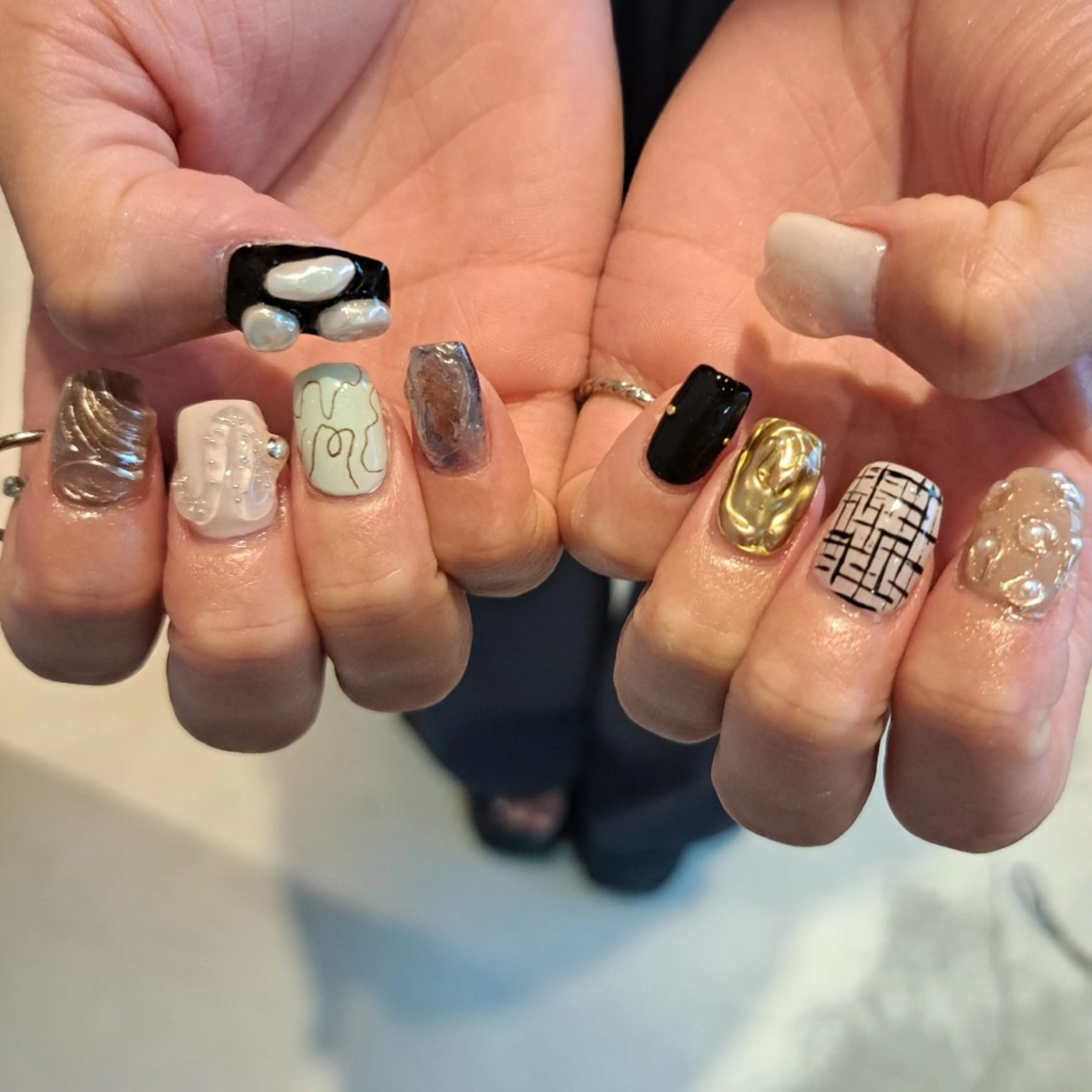 ネイル アートネイル ジェルネイル 持ち込み ニュアンスネイル ぷっくりネイル Nail mood /アートし放題のネイルデザイン