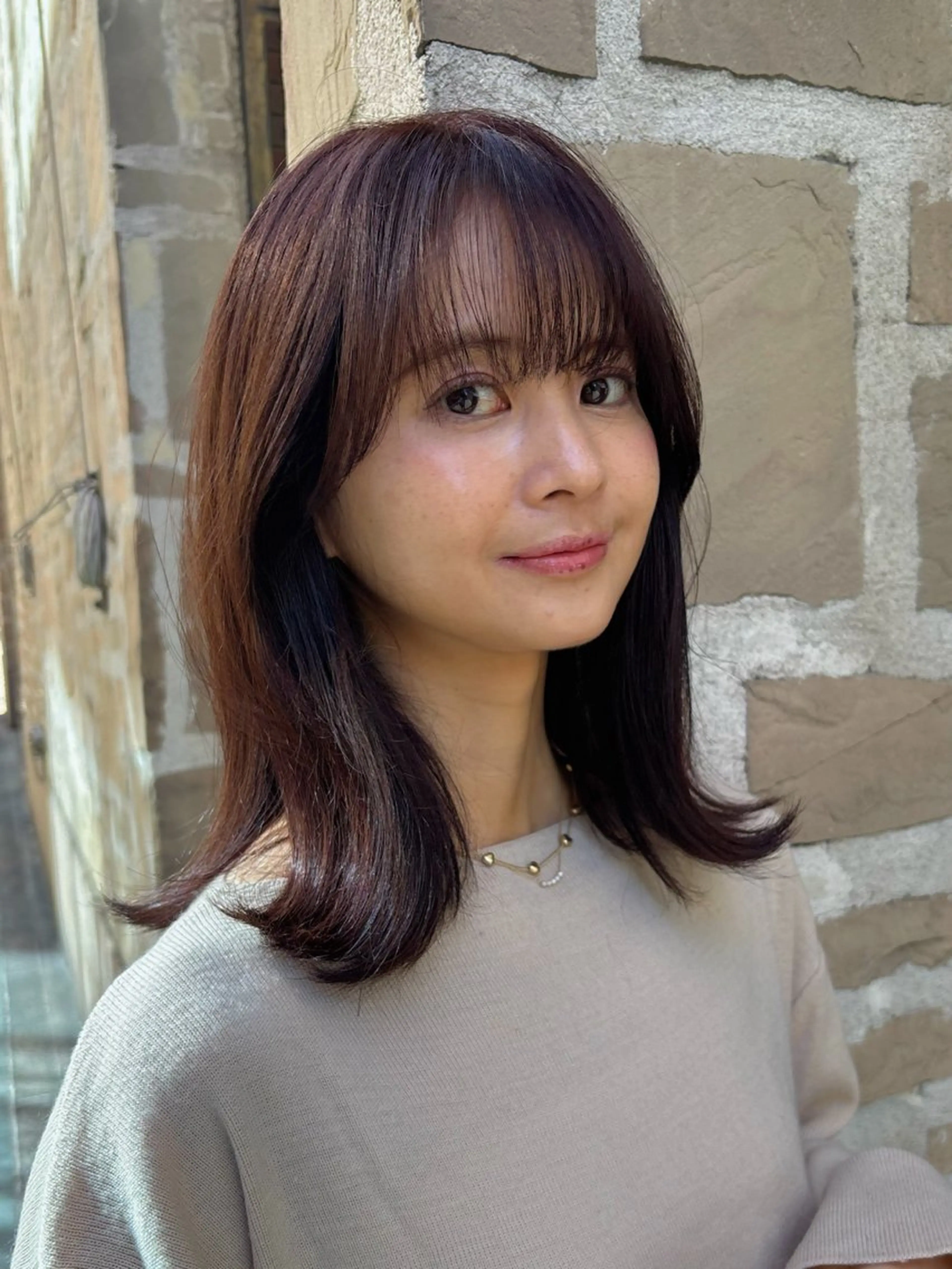 カラー ブラウンカラー カット ヘアカラー ボブ/ミディアム 親しみやすさ/さくらのヘアスタイル