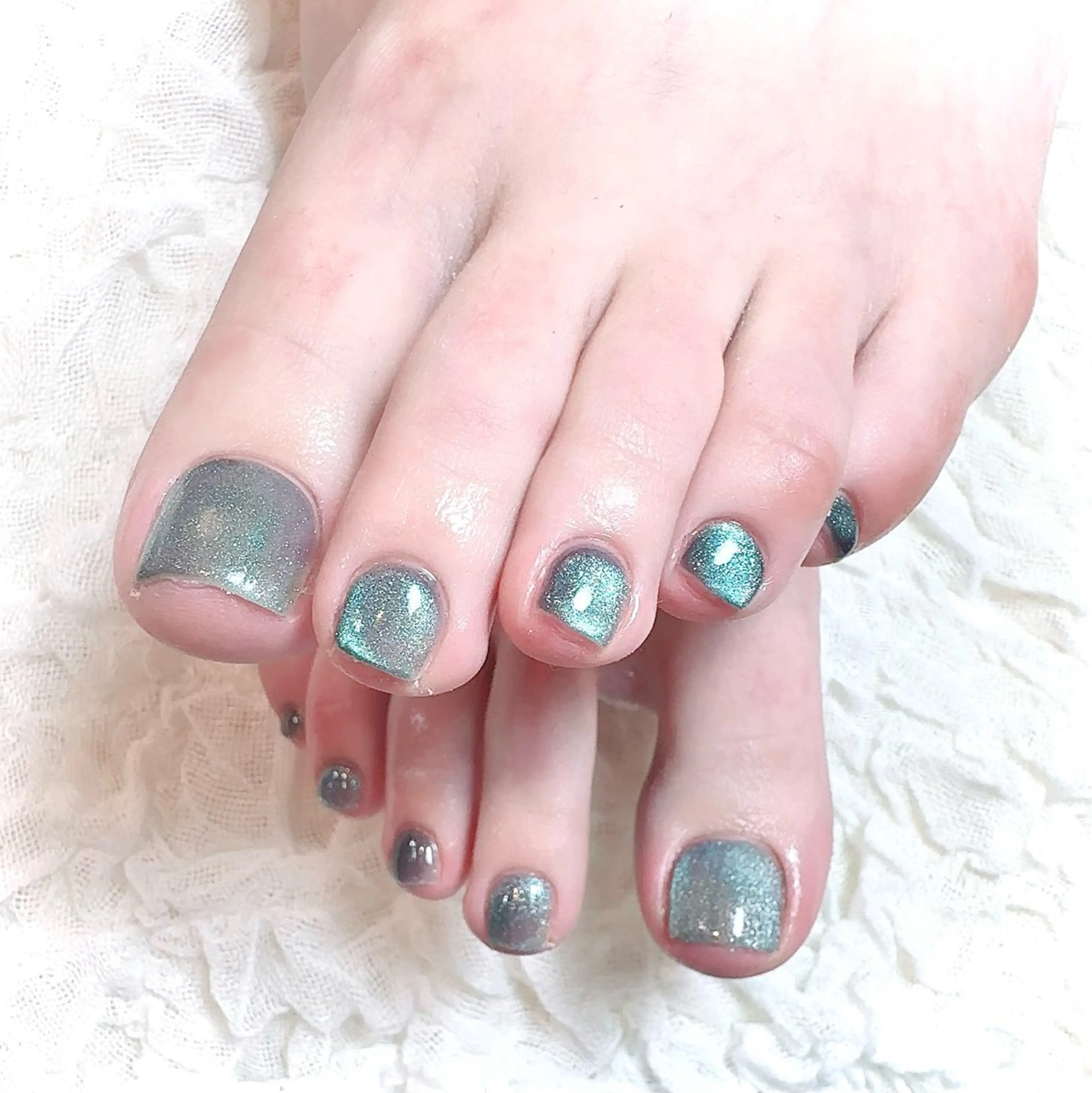 ネイル フットネイル キラキラネイル マグネットネイル フットネイル D.d ririaのネイルデザイン