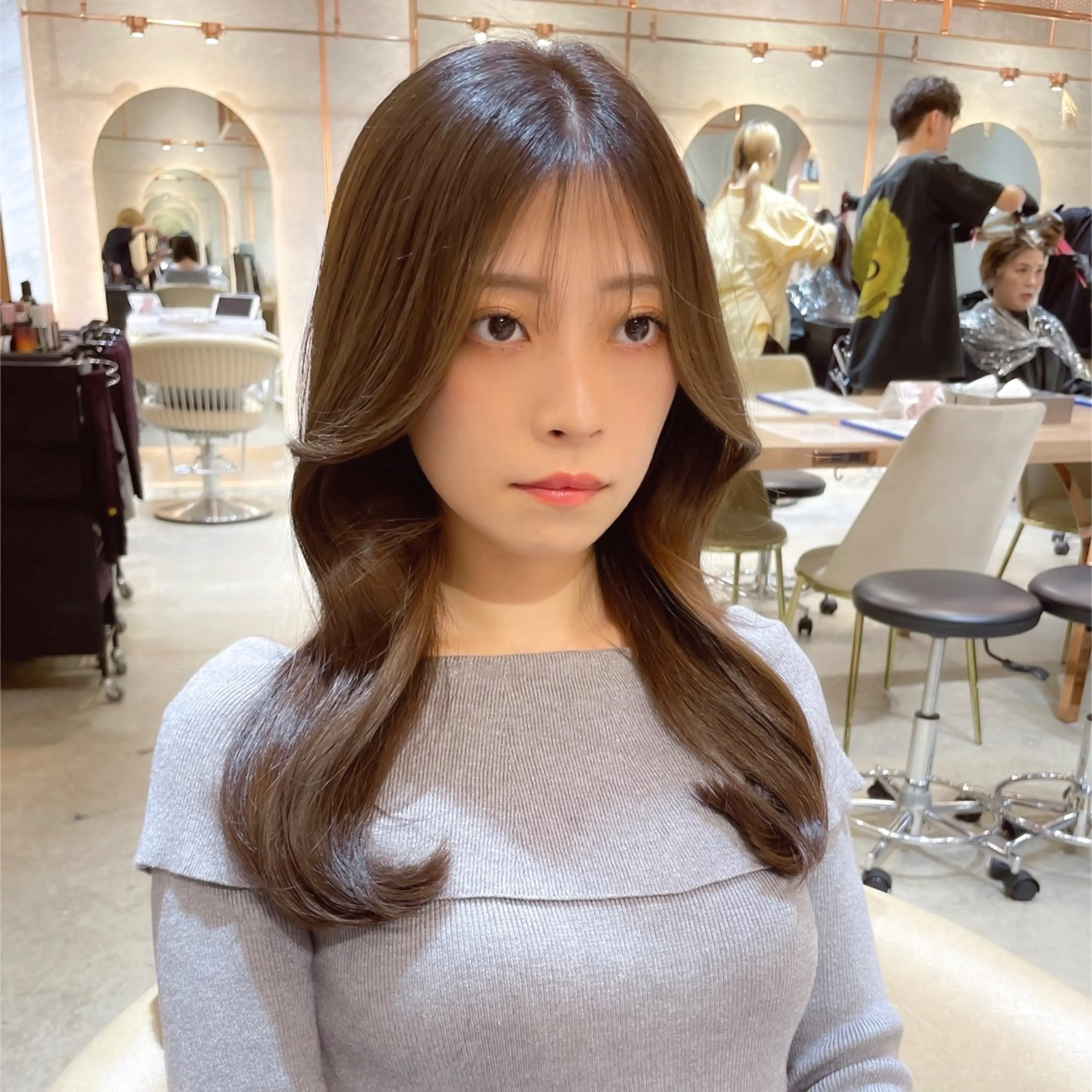 ロング カラー カット ヘアカラー 縮毛矯正 トリートメント レイヤー/韓国ヘア 縮毛矯正🫧鈴木颯のヘアスタイル