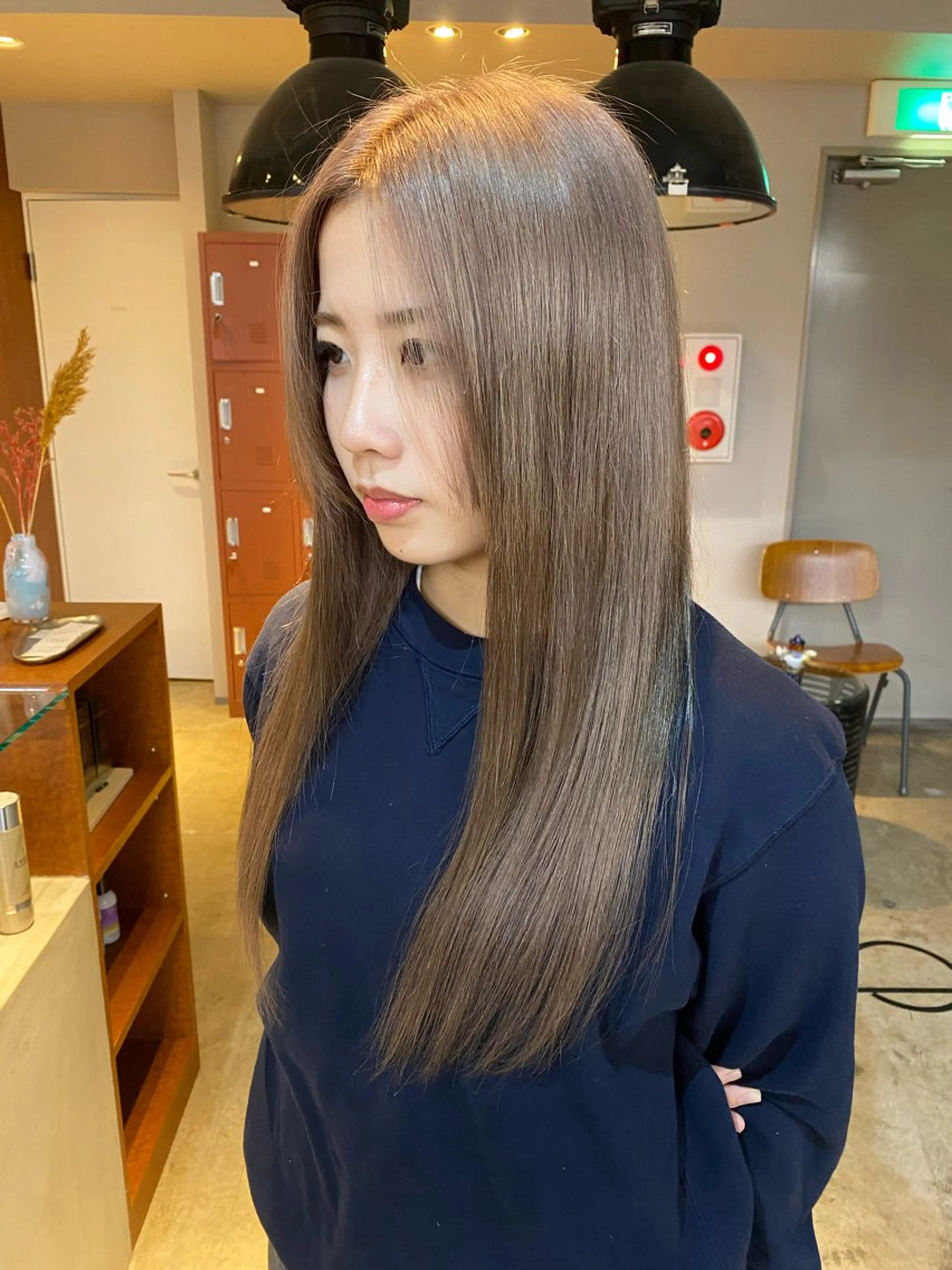 ロング カラー ベージュカラー 透明感カラー ヘアカラー cope'u みゆのヘアスタイル