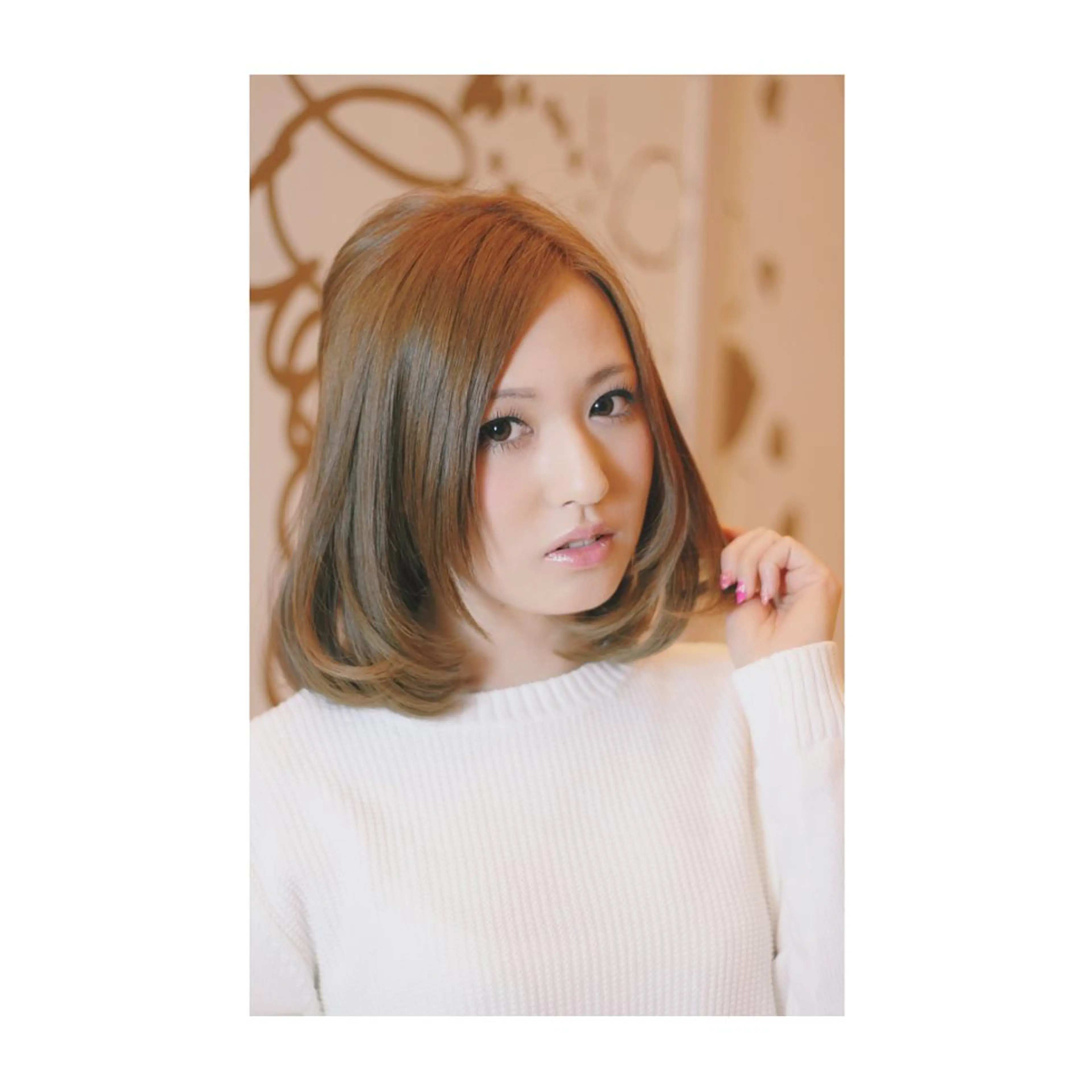 ミディアム カラー ボブ ヘアカラー トリートメント ヘッドスパ キヨカワ タイトのヘアスタイル