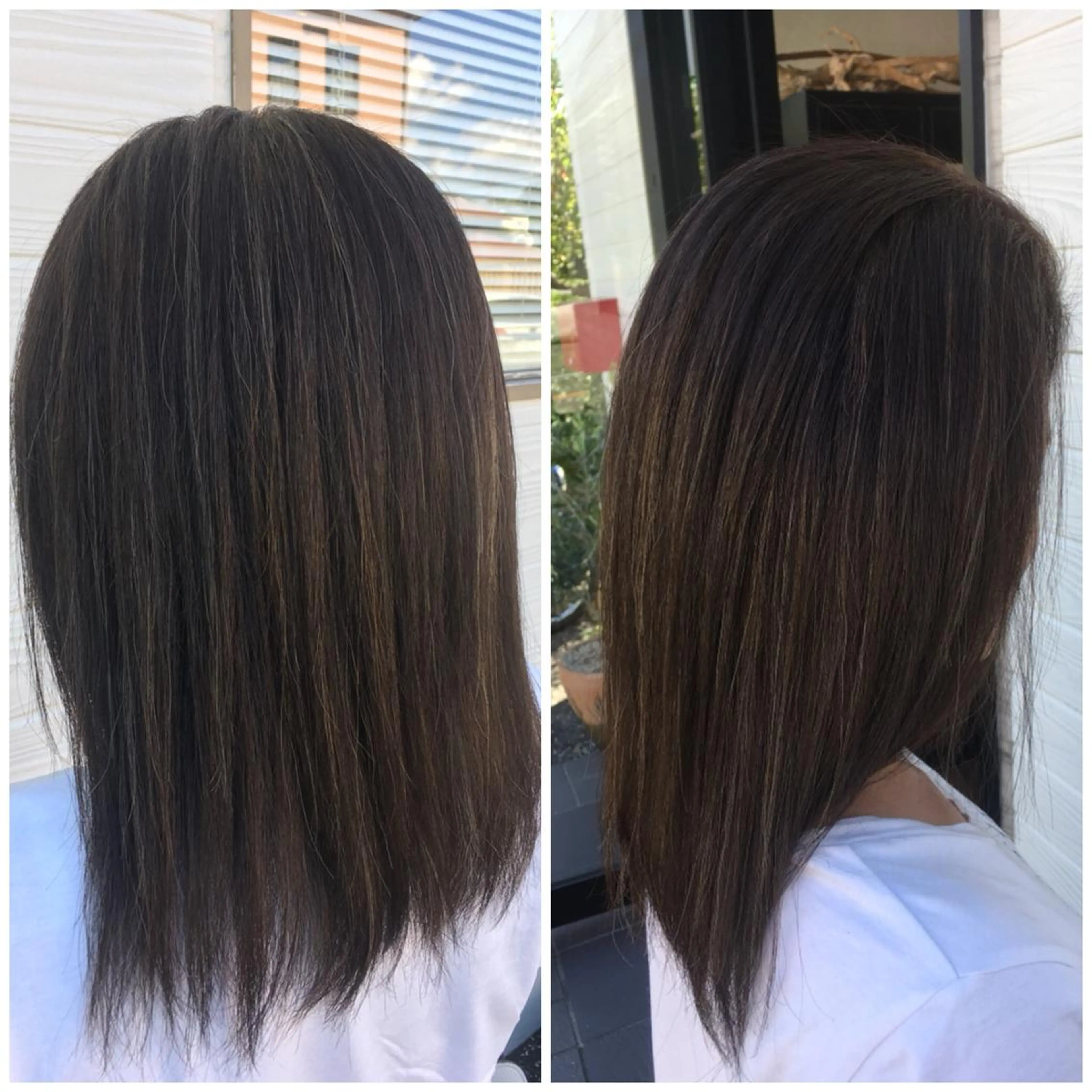 ミディアム カラー ハイライトカラー ハイライト ビヨウシツトリコ よねたにみなのヘアスタイル