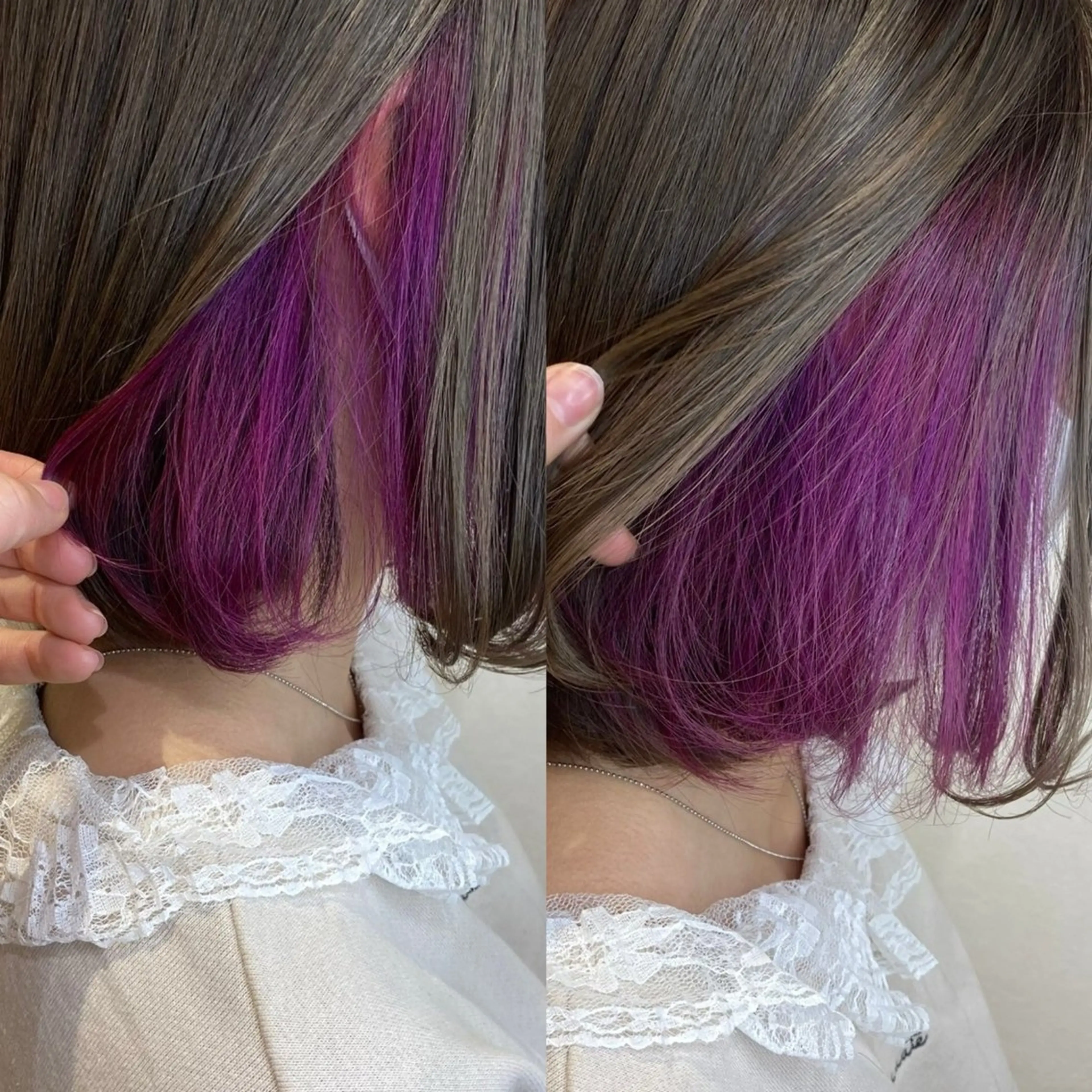 ミディアム ヘアカラー SOU/エクステ /ダブルカラーのヘアスタイル