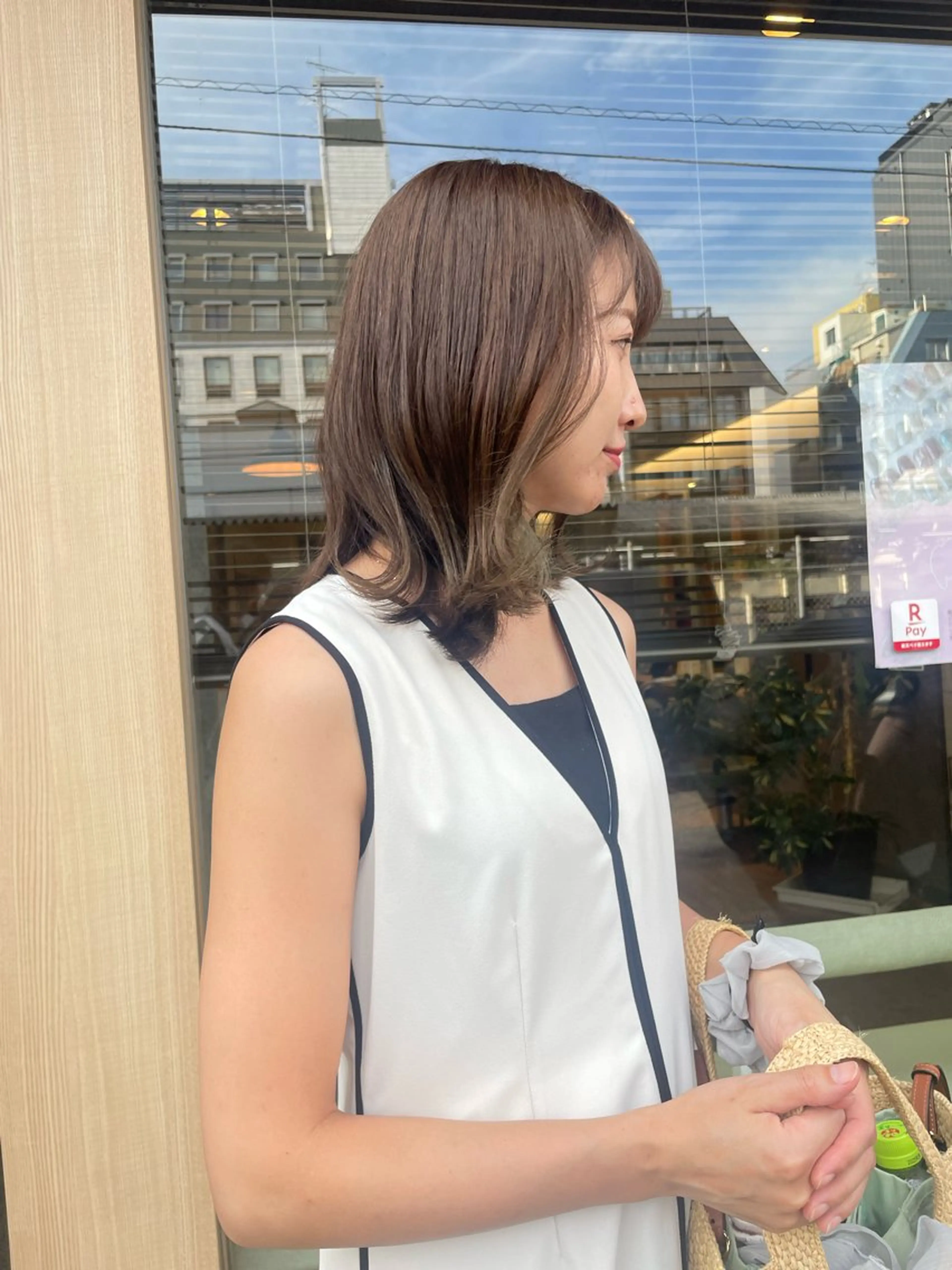 ミディアム カラー ベージュカラー トリートメント 髪質改善/Bloss om🌷高橋沙衣のヘアスタイル