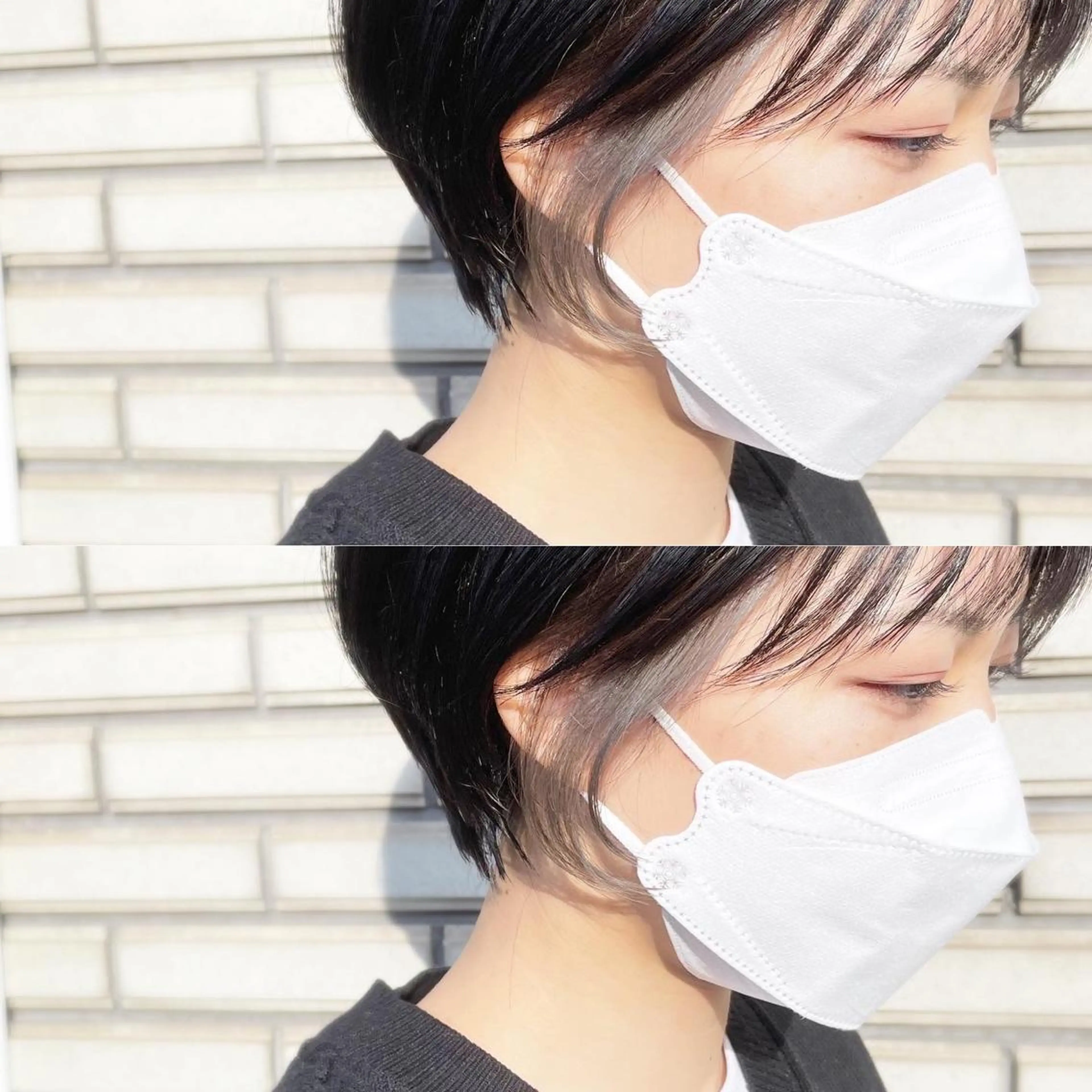 ショート カラー ミストバング ブリーチ デザインカラー イヤリングカラー  フェイスフレーミング 🦋韓国系指名No1 店長/圓山 祐也🦋のヘアスタイル