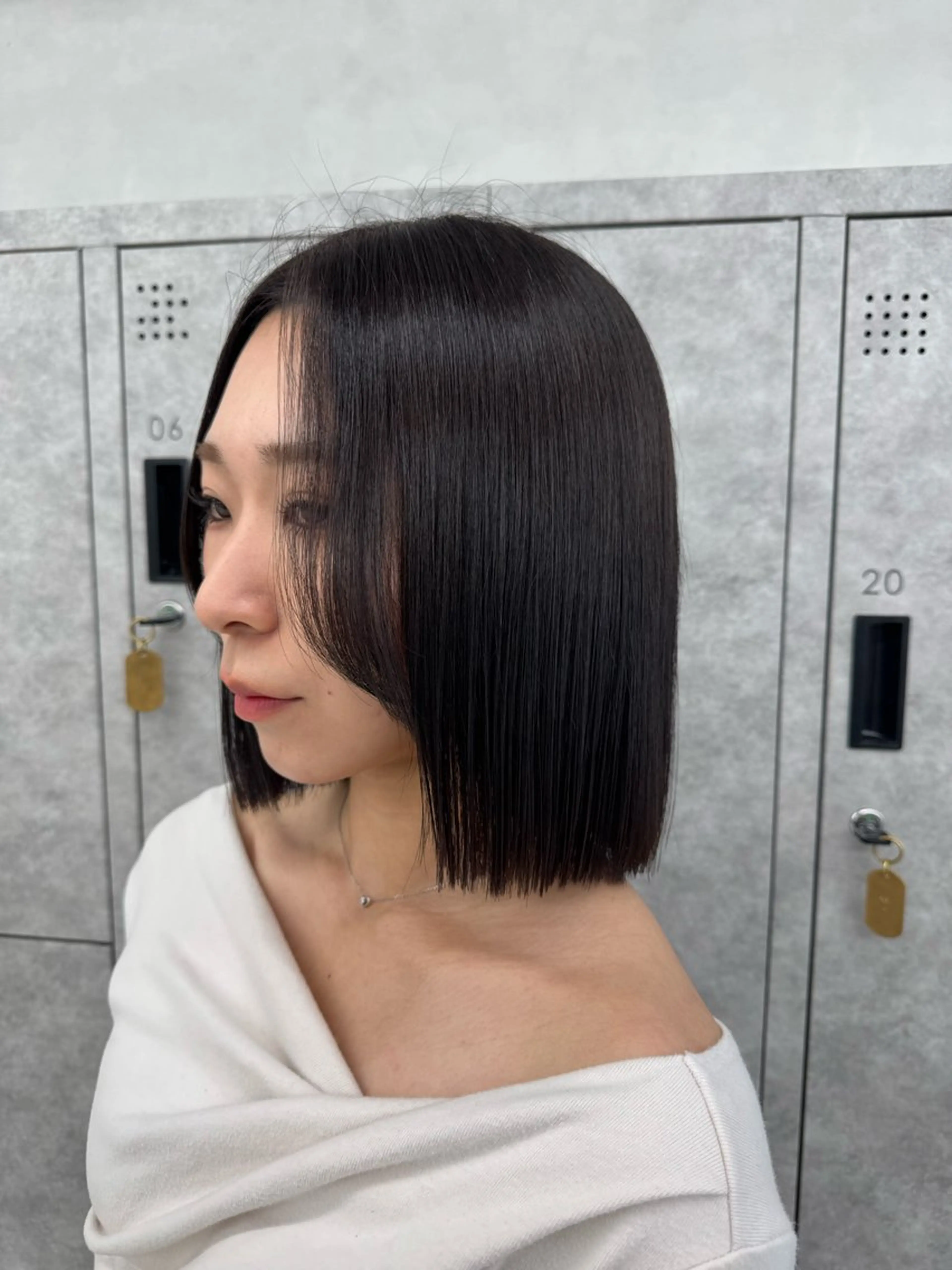 セミロング カラー 顔まわりカット/ カラー/西野和裕のヘアスタイル