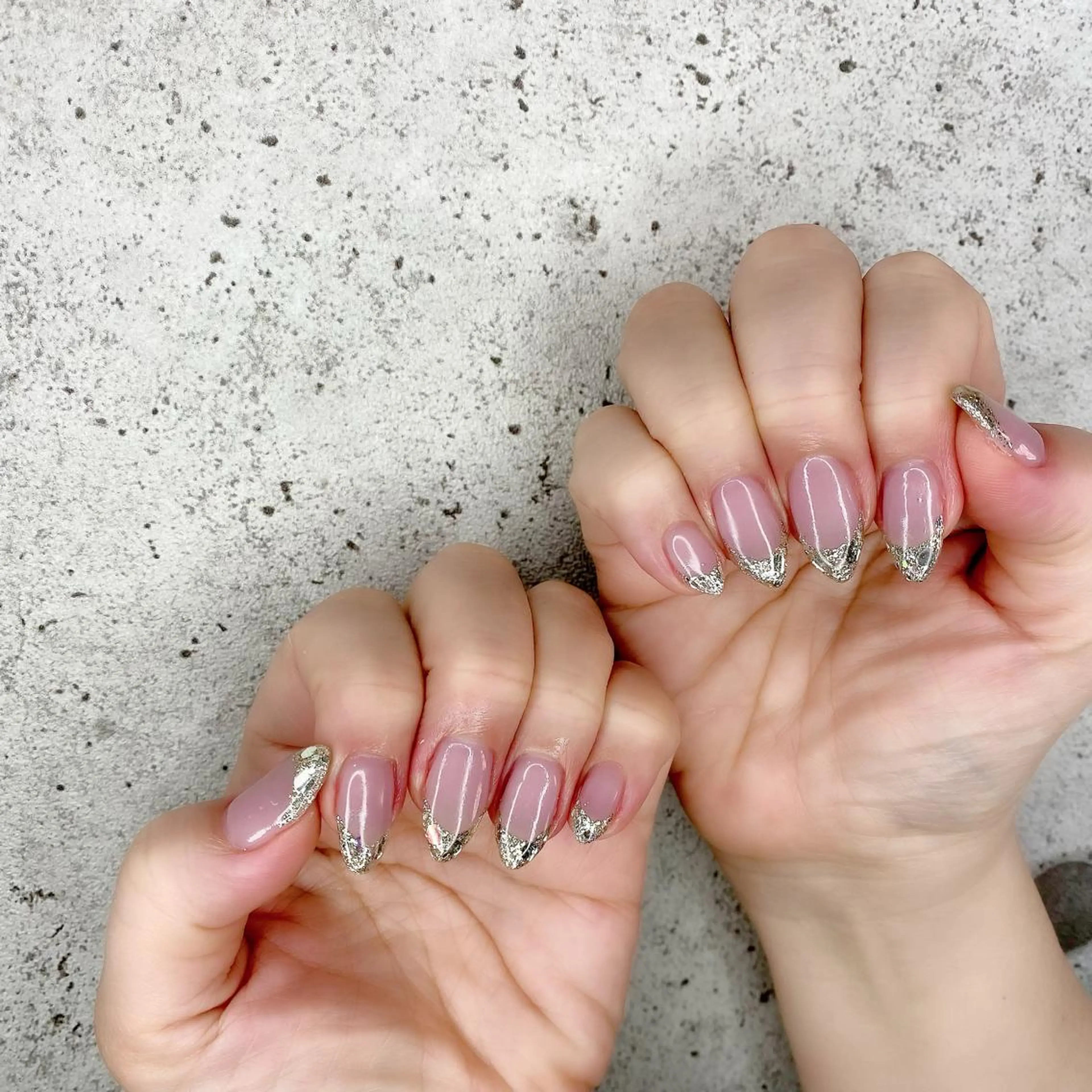 セミロング カラー パーマ ヘアアレンジ メンズ キッズ ネイル マツエク・マツパ クリスマス フレンチネイル ガラスフレンチ キラキラネイル 冬ネイル ハンドネイル Salon Ｋのネイルデザイン