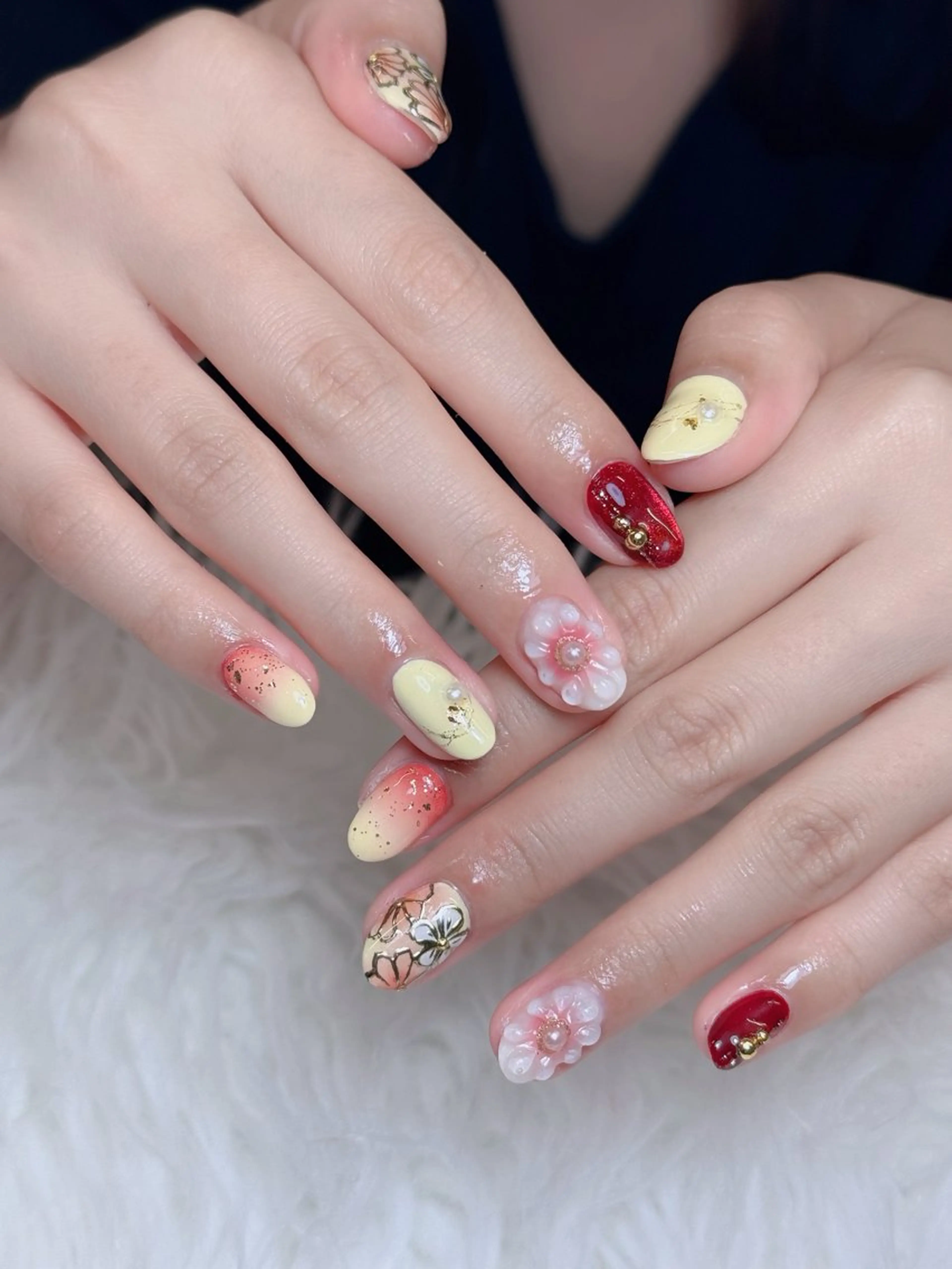 ネイル オーロラネイル チークネイル フットネイル フレンチネイル ハロウィン ハンドネイル Lumi Nail 新大久保3‘のネイルデザイン