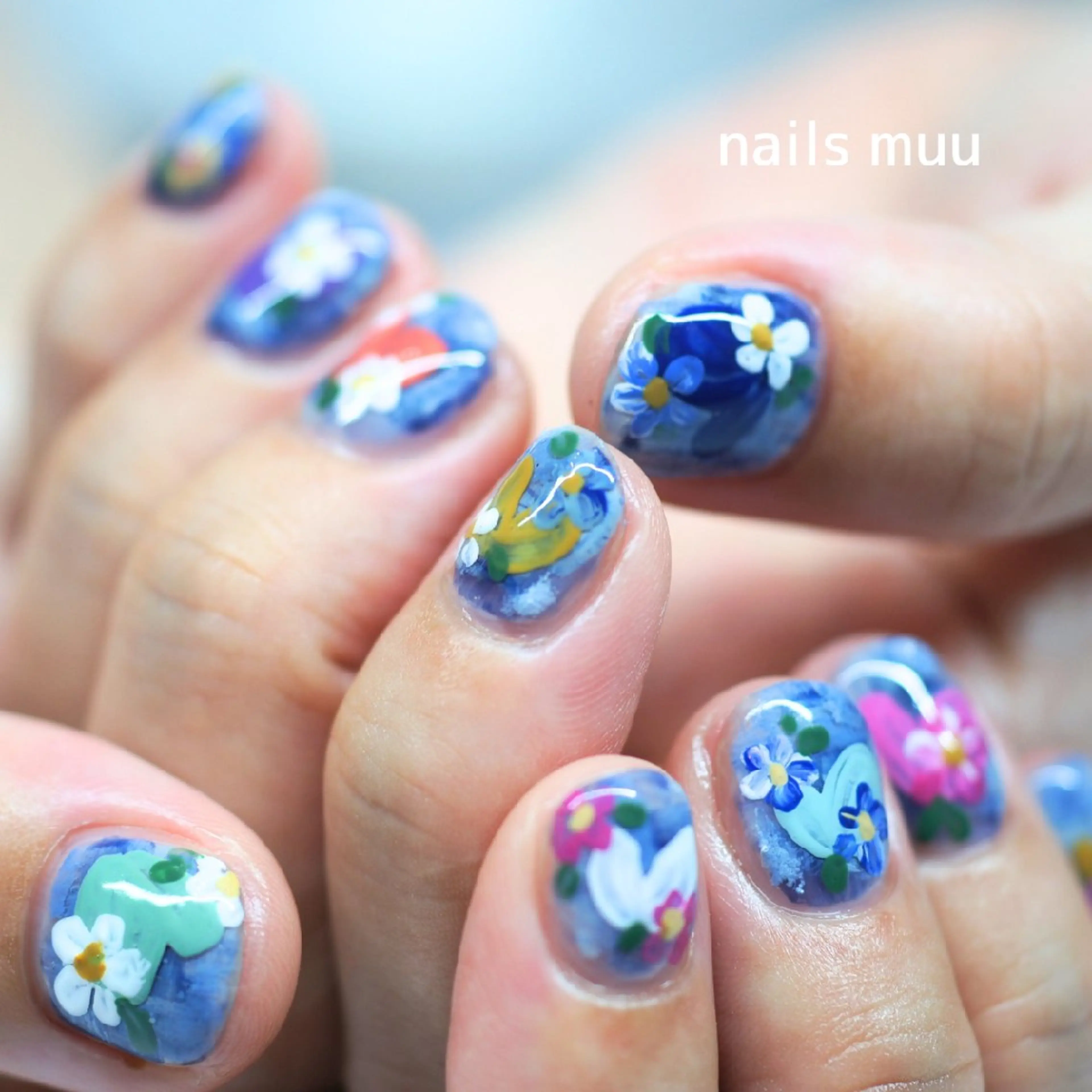ネイル 夏ネイル ハンドネイル nails muu まゆのネイルデザイン