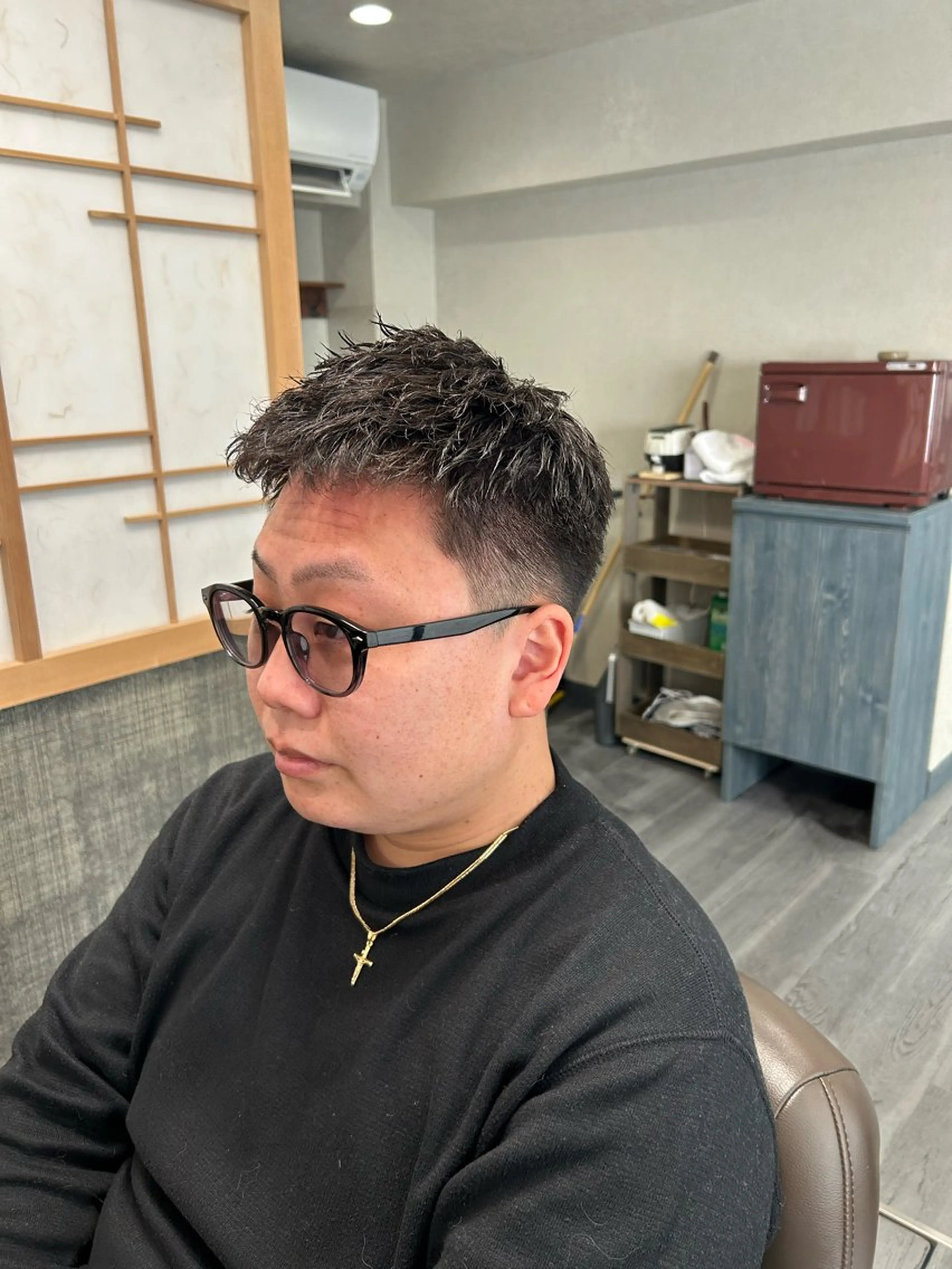 ショート パーマ メンズ カット パーマ メンズカット/ 雄大のヘアスタイル