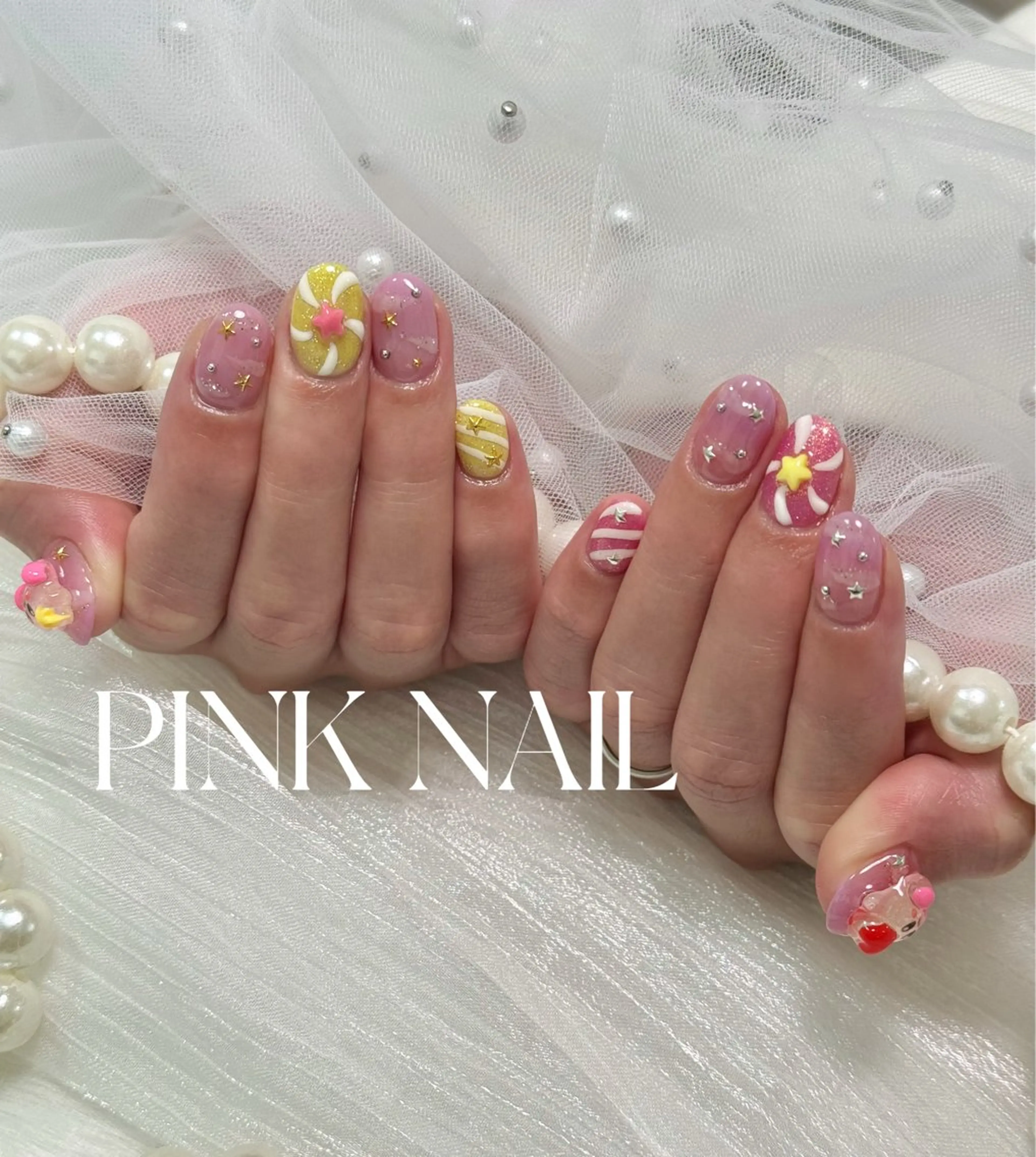 ネイル ハンドネイル pink nailのネイルデザイン