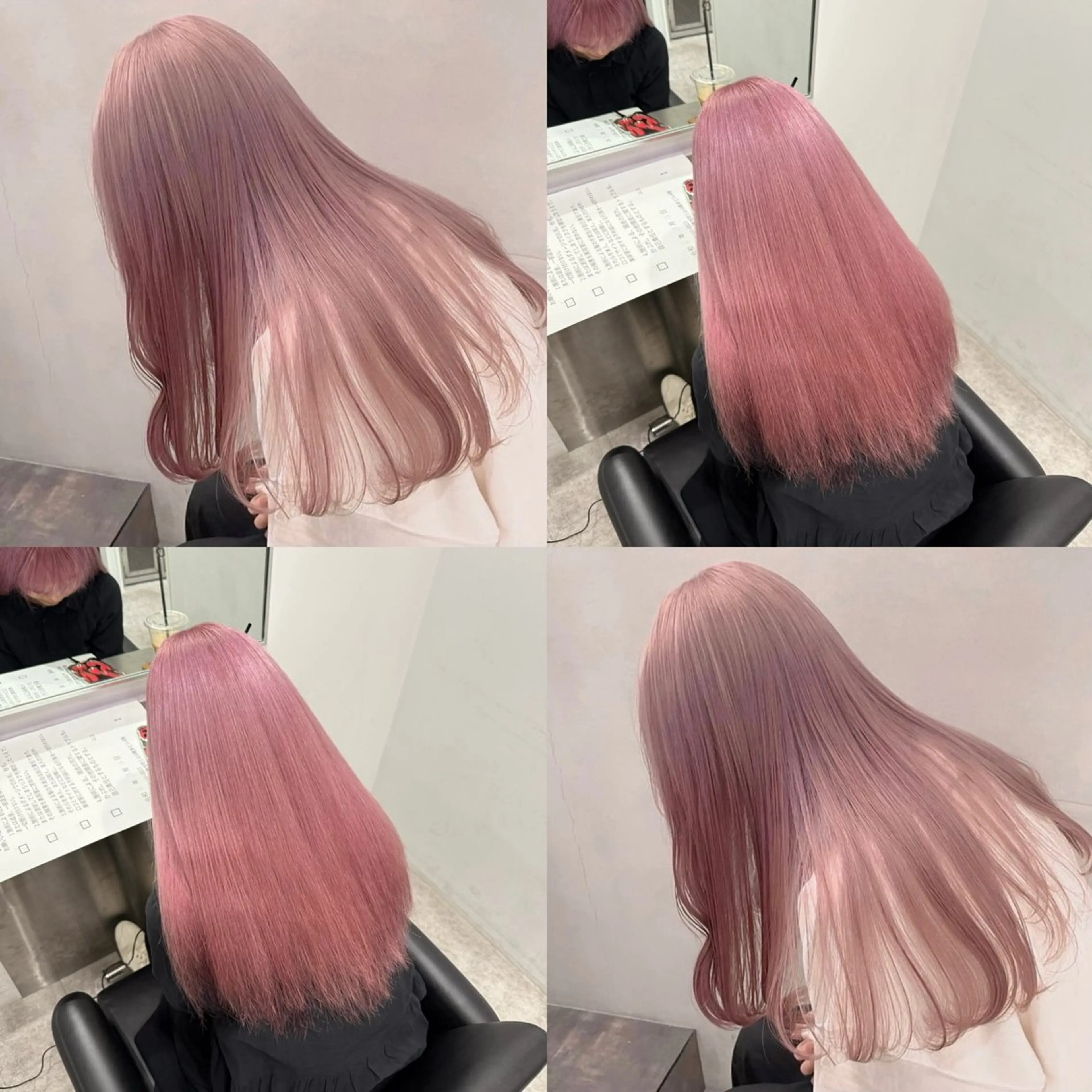 ロング カラー ベージュカラー ブリーチ ブロンド ミルクティーベージュ ピンクカラー ヘアカラー ハイトーン特化/ 複雑履歴修正/拓真のヘアスタイル